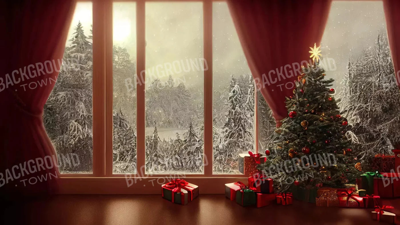 Christmas View 14X8 Ultracloth ( 168 X 96 Inch ) Backdrop