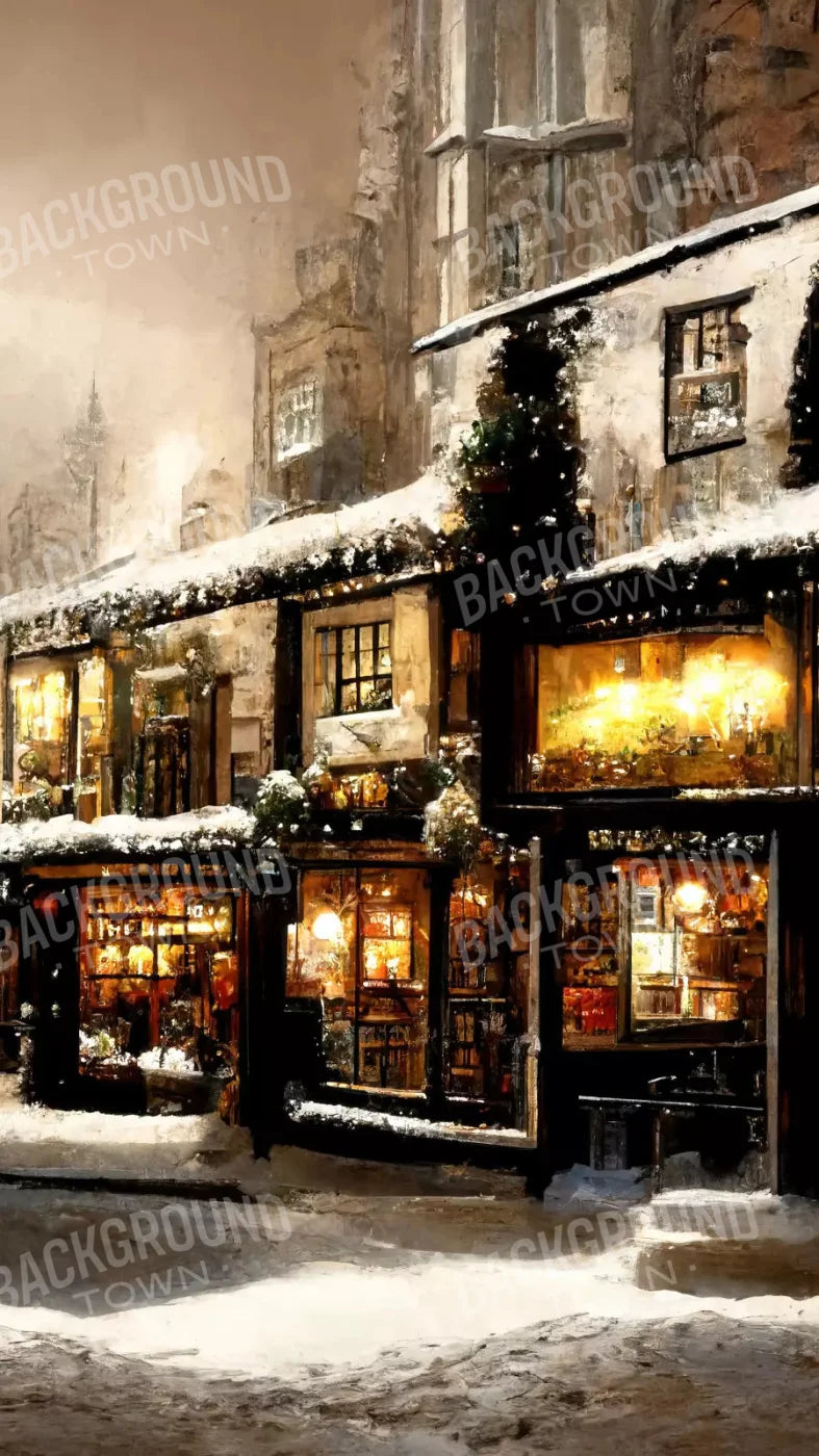 Christmas Village 8X14 Ultracloth ( 96 X 168 Inch ) Backdrop