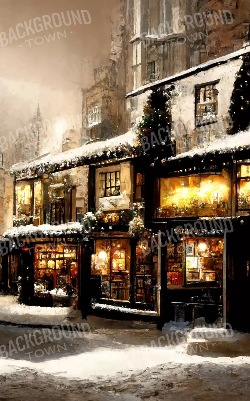 Christmas Village 9X14 Ultracloth ( 108 X 168 Inch ) Backdrop