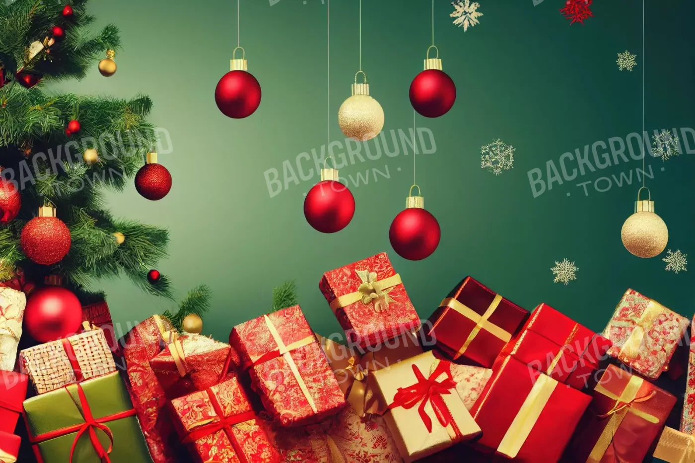 Christmas Wishes 12’X8’ Ultracloth (144 X 96 Inch) Backdrop