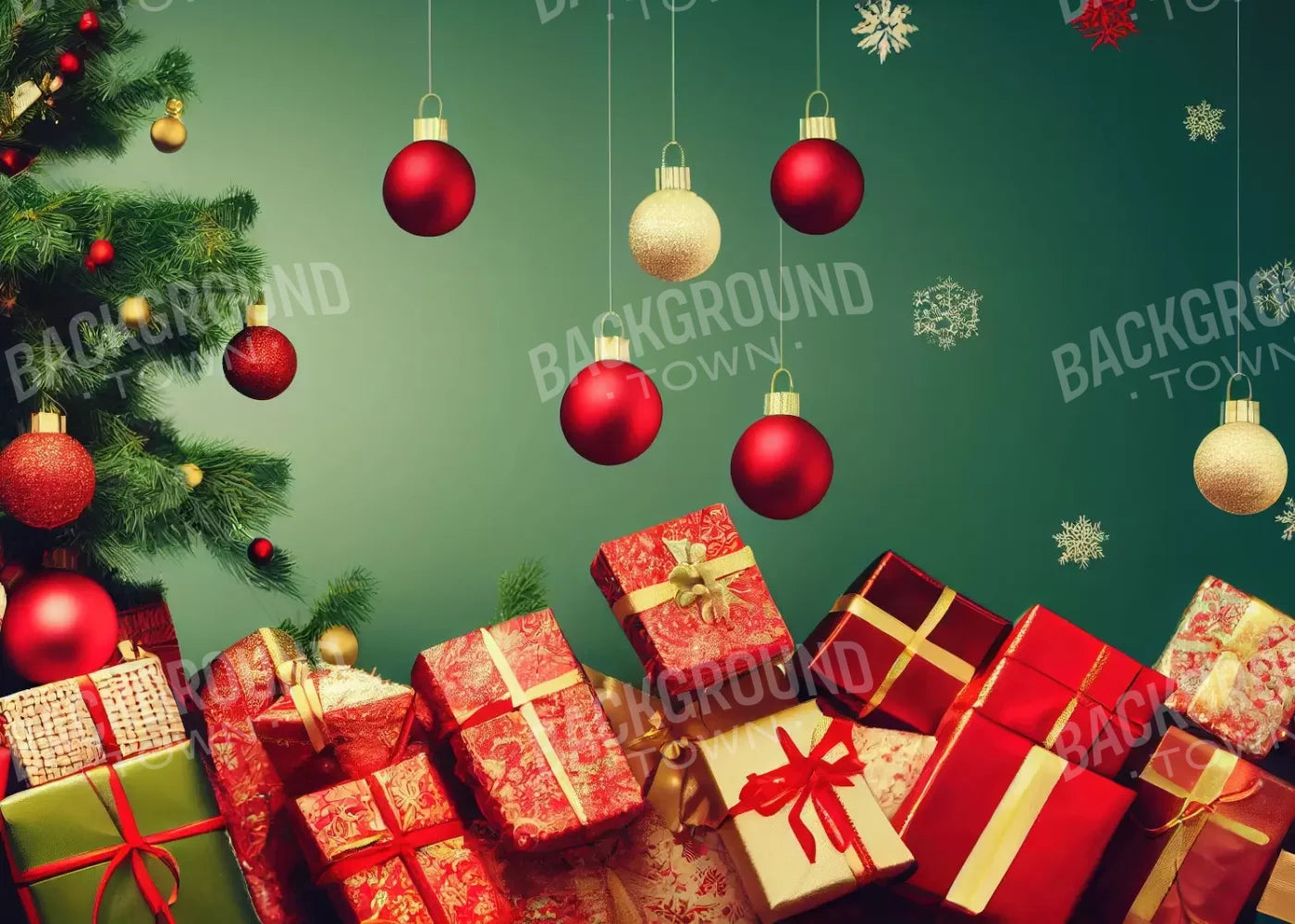 Christmas Wishes 7’X5’ Ultracloth (84 X 60 Inch) Backdrop