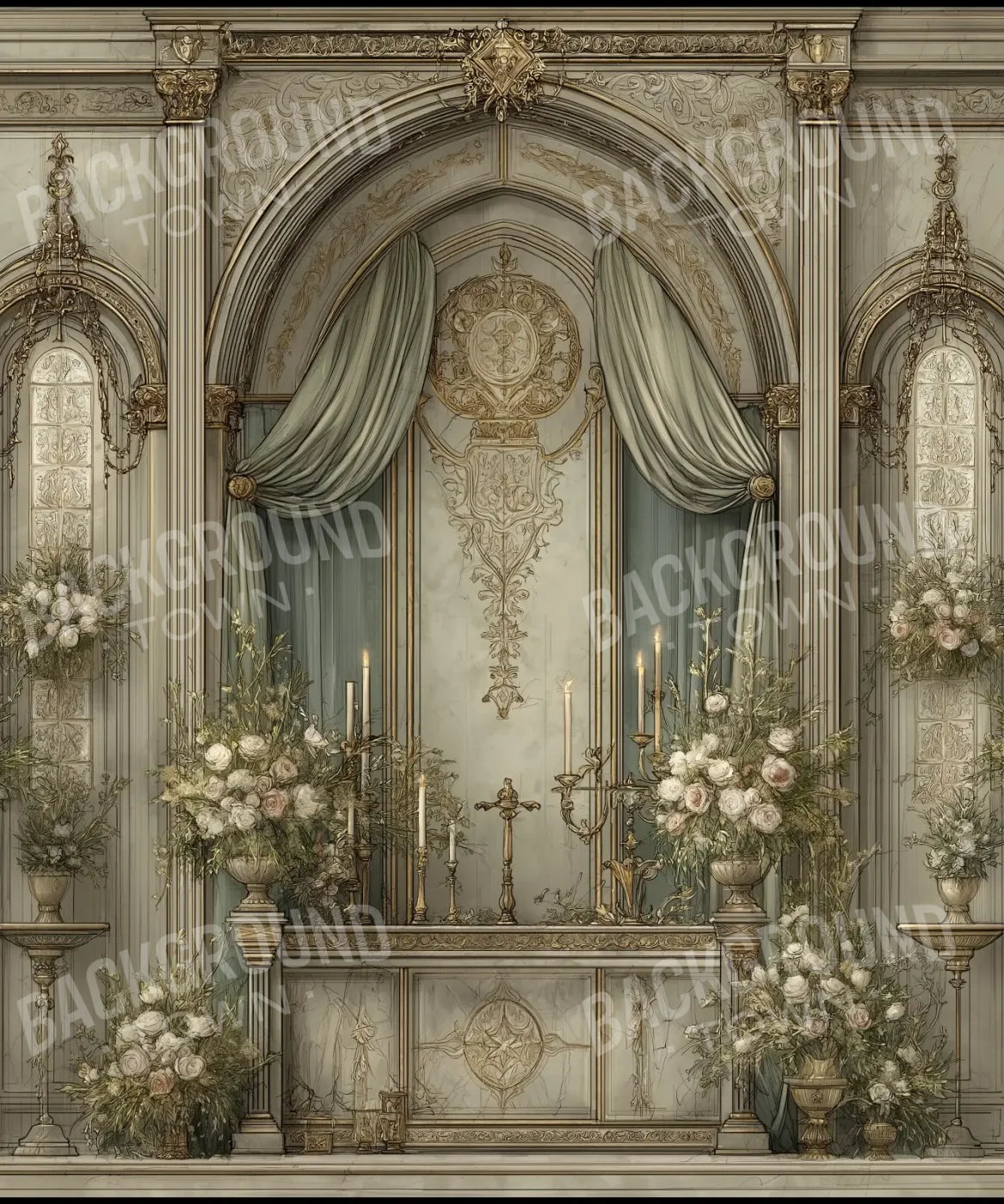 Church Sanctuary 2 10’x12’ UltraCloth (120 x 144 inch) Backdrop