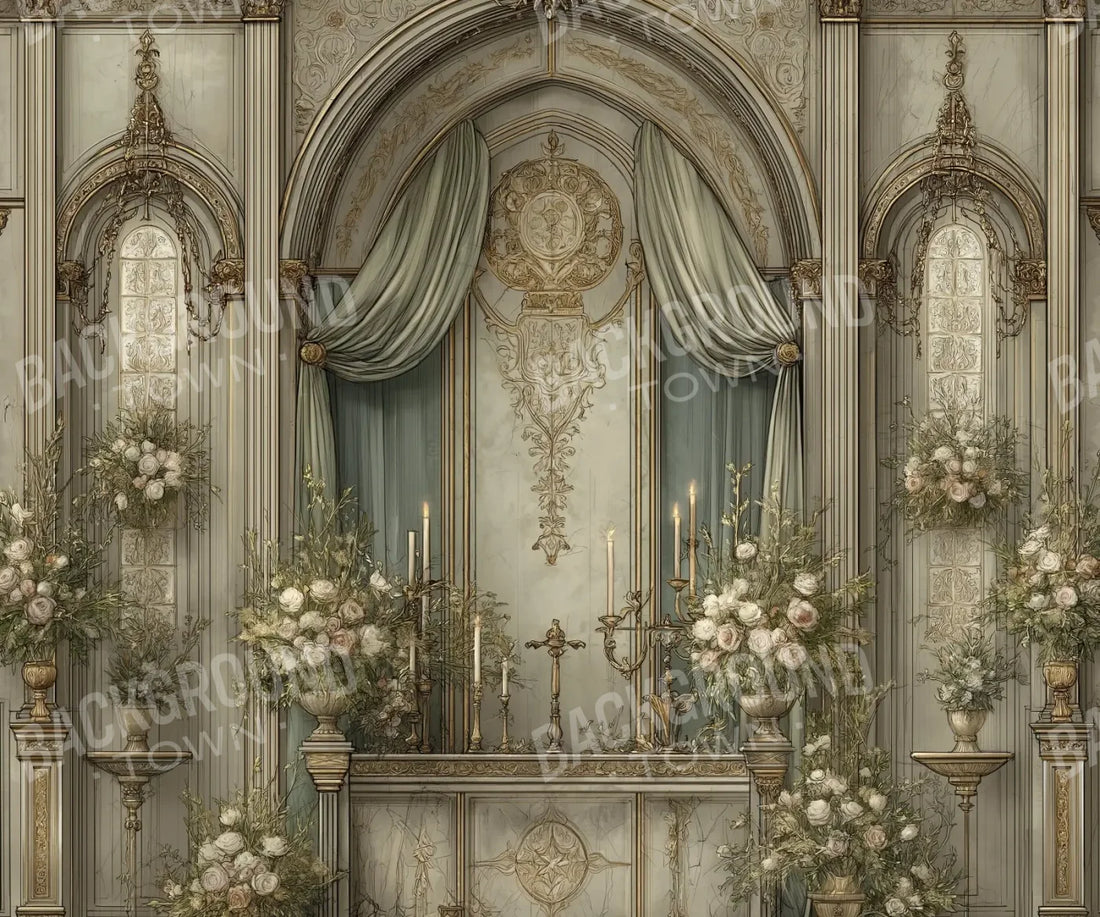 Church Sanctuary 2 5’x4’2 Fleece (60 x 50 inch) Backdrop