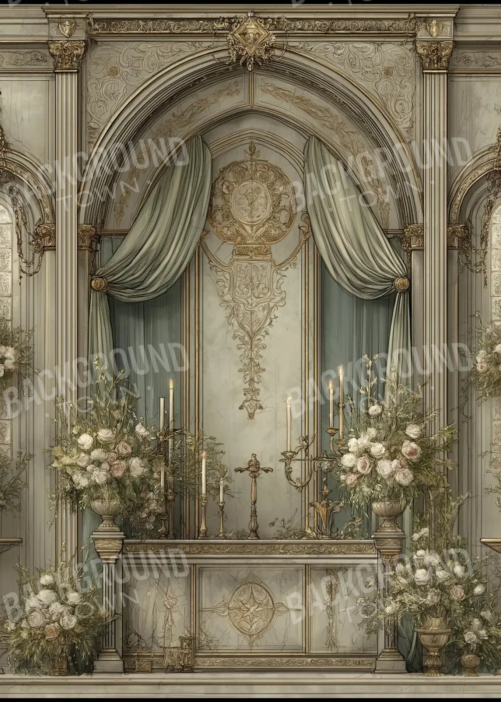 Church Sanctuary 2 5’x7’ UltraCloth (60 x 84 inch) Backdrop