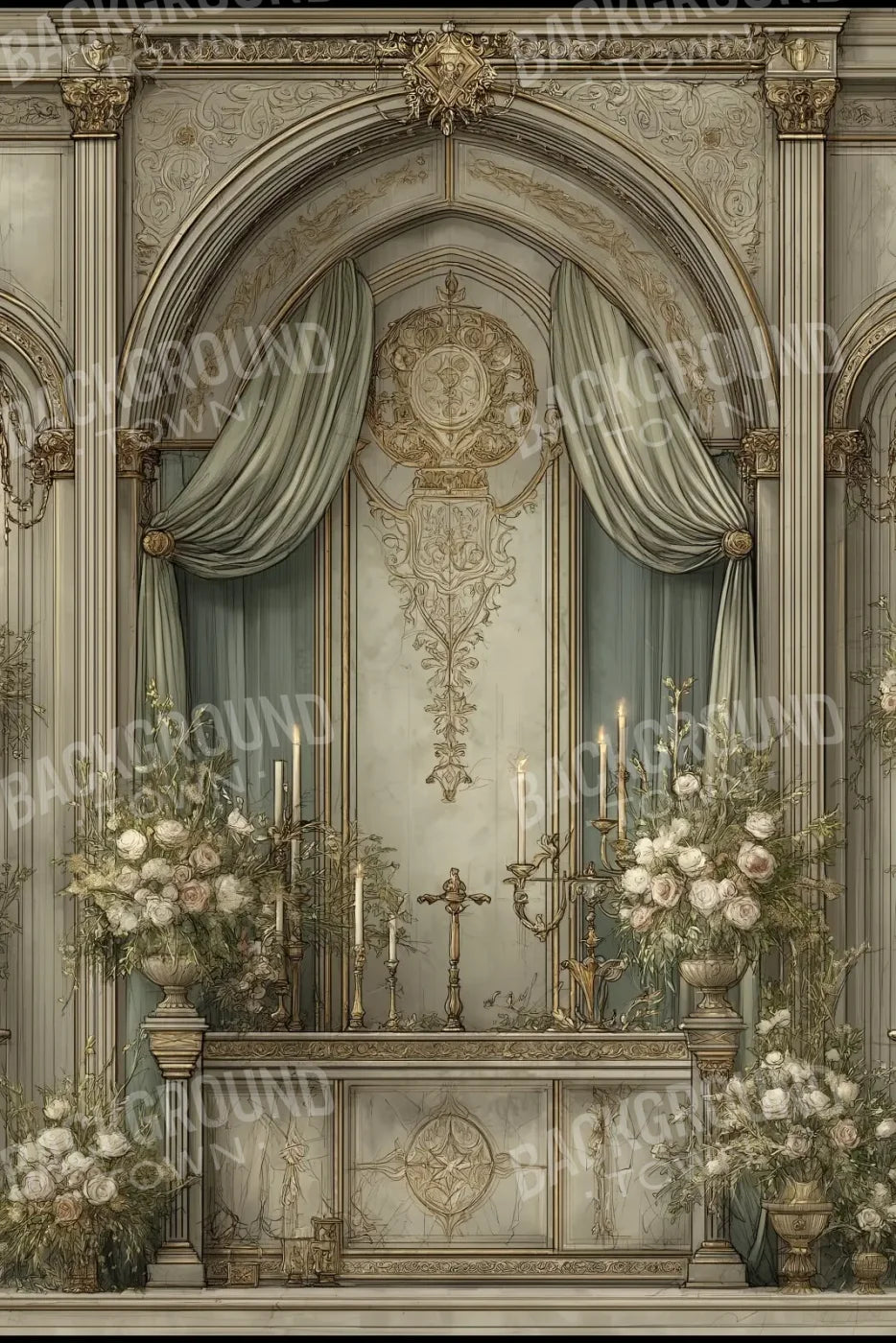 Church Sanctuary 2 8’x12’ UltraCloth (96 x 144 inch) Backdrop