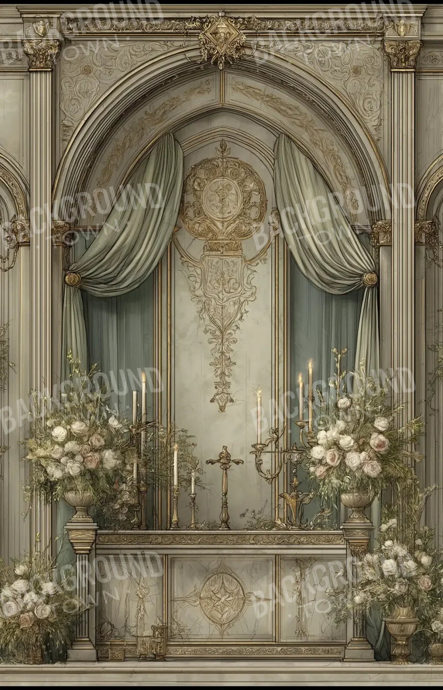 Church Sanctuary 2 9’x14’ UltraCloth (108 x 168 inch) Backdrop