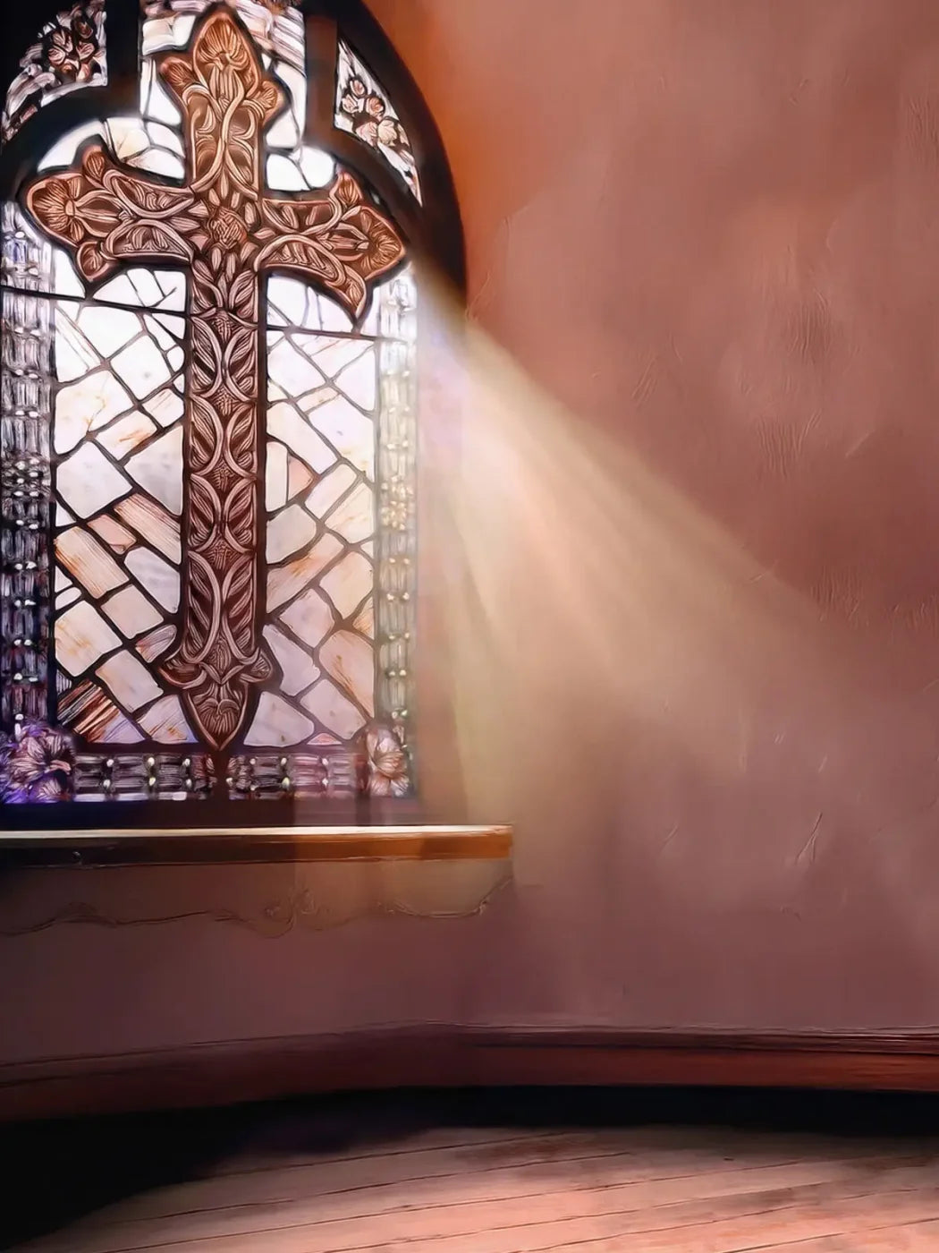 Church Window 6’x8’ Fleece (72 x 96 inch) Backdrop