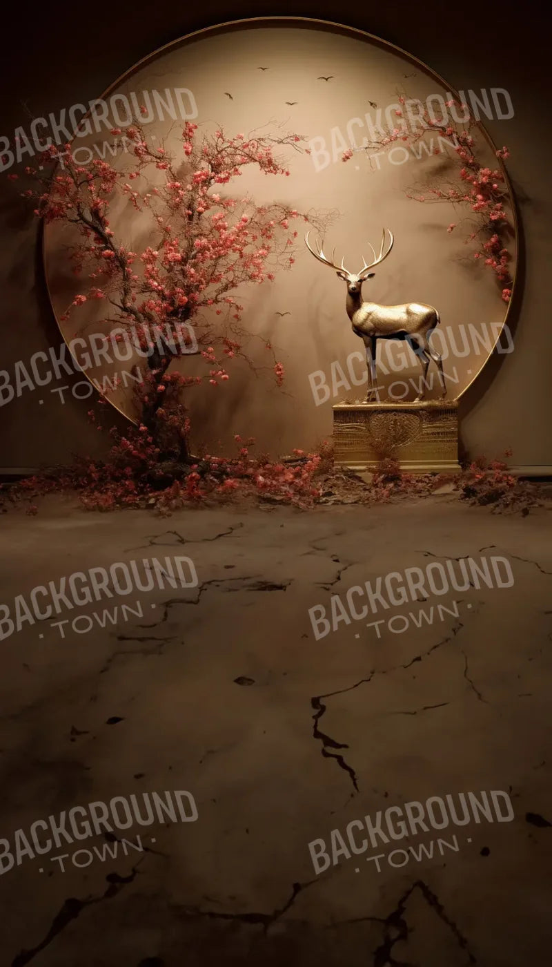 Circle Blossoms Deer Sweep 8’x14’ UltraCloth for Westcott X-Drop Pro (96 x 168 inch) Backdrop