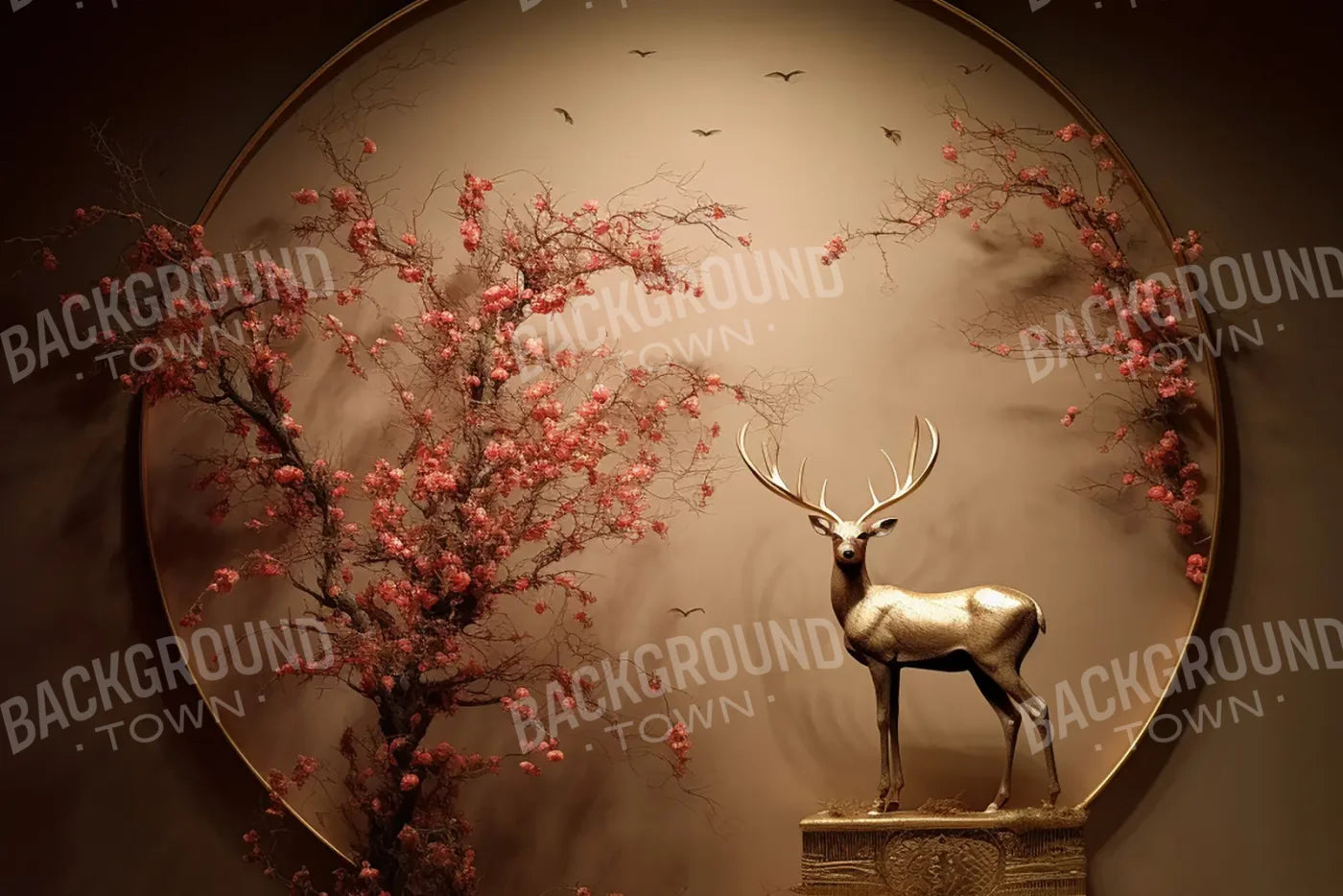 CircleBlossomDeer 12’x8’ UltraCloth (144 x 96 inch) Backdrop