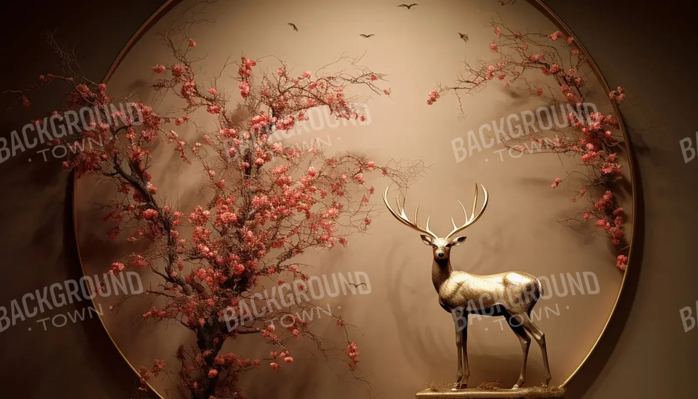 CircleBlossomDeer 14’x8’ UltraCloth (168 x 96 inch) Backdrop