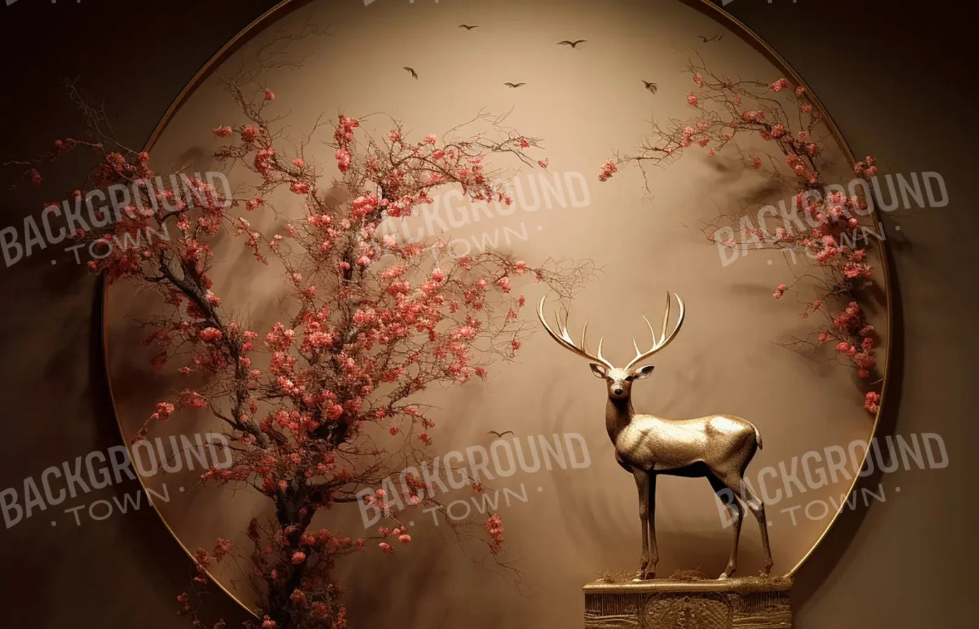 CircleBlossomDeer 14’x9’ UltraCloth (168 x 108 inch) Backdrop