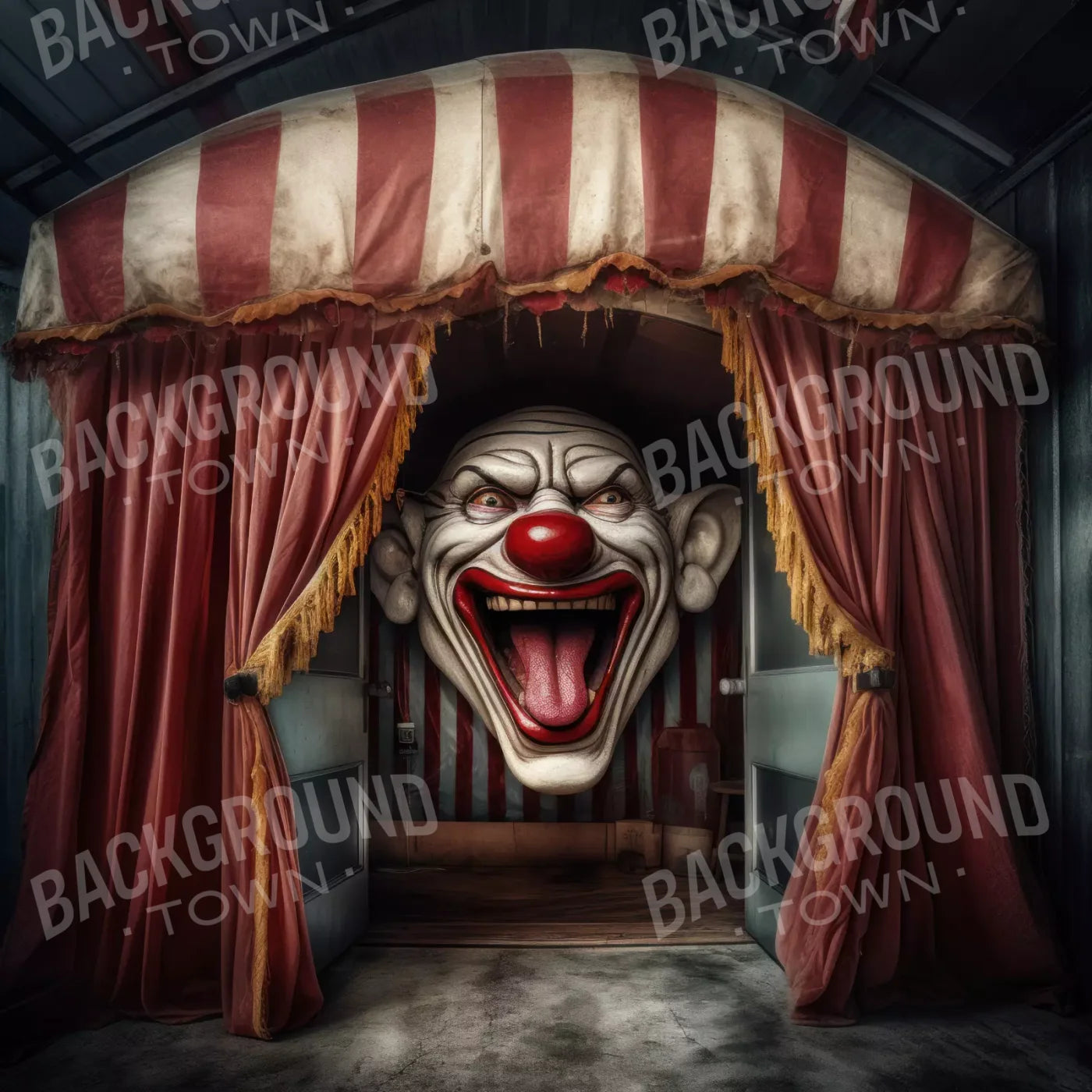 Circus Fright 10X10 Ultracloth ( 120 X Inch ) Backdrop