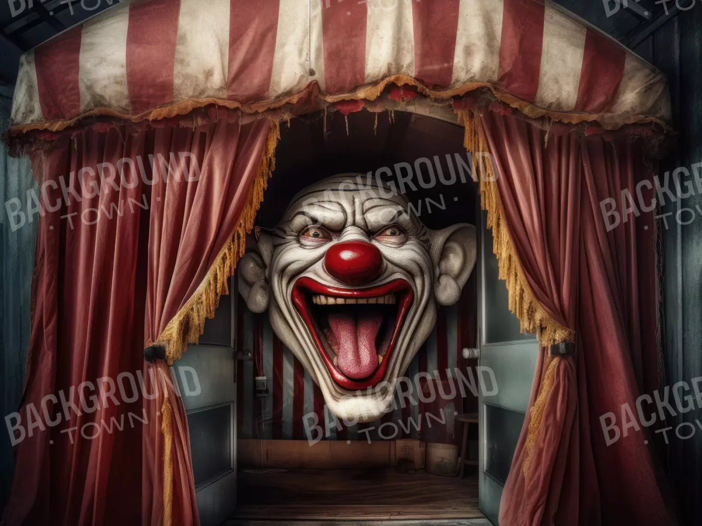 Circus Fright 10X8 Fleece ( 120 X 96 Inch ) Backdrop