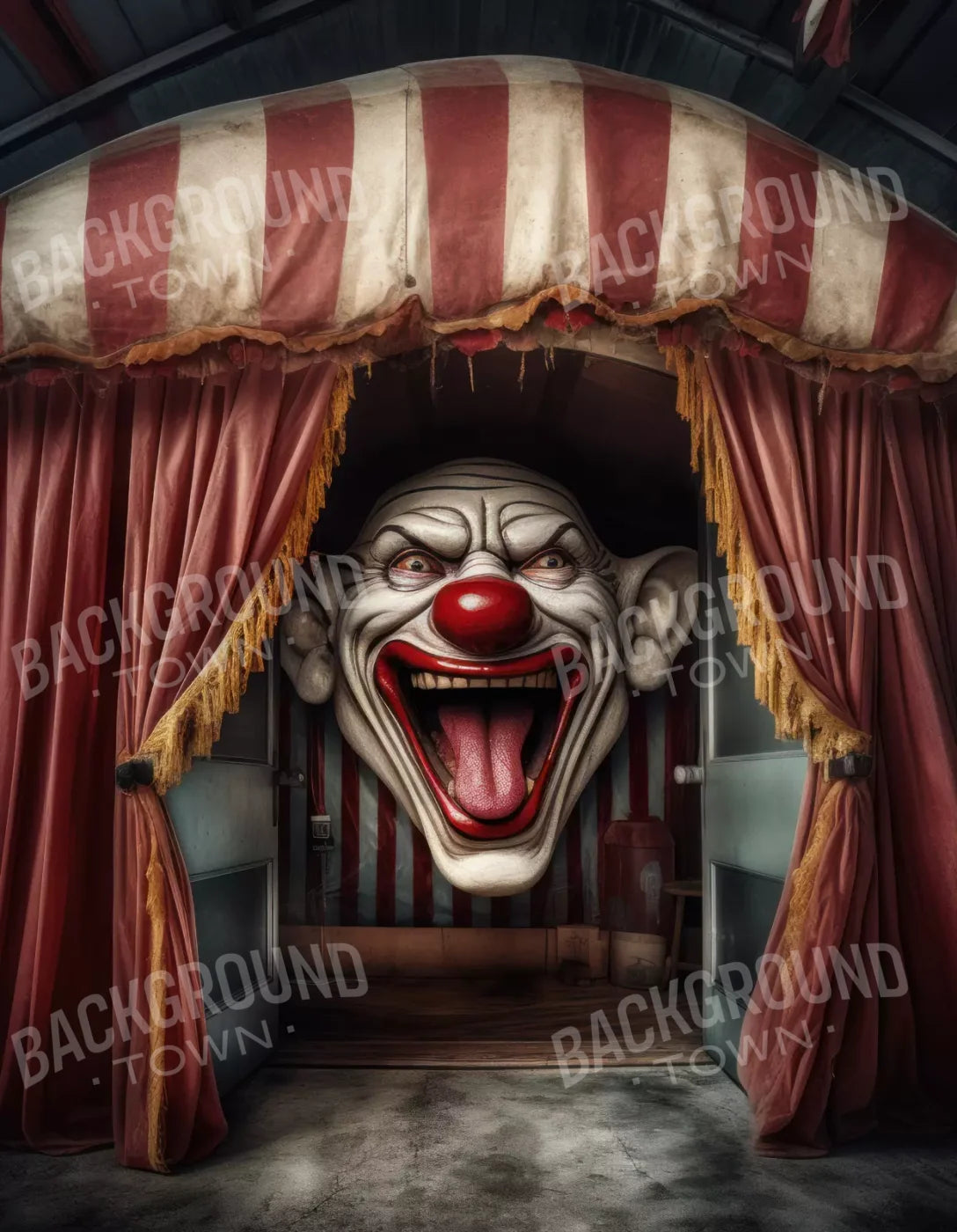 Circus Fright 6X8 Fleece ( 72 X 96 Inch ) Backdrop