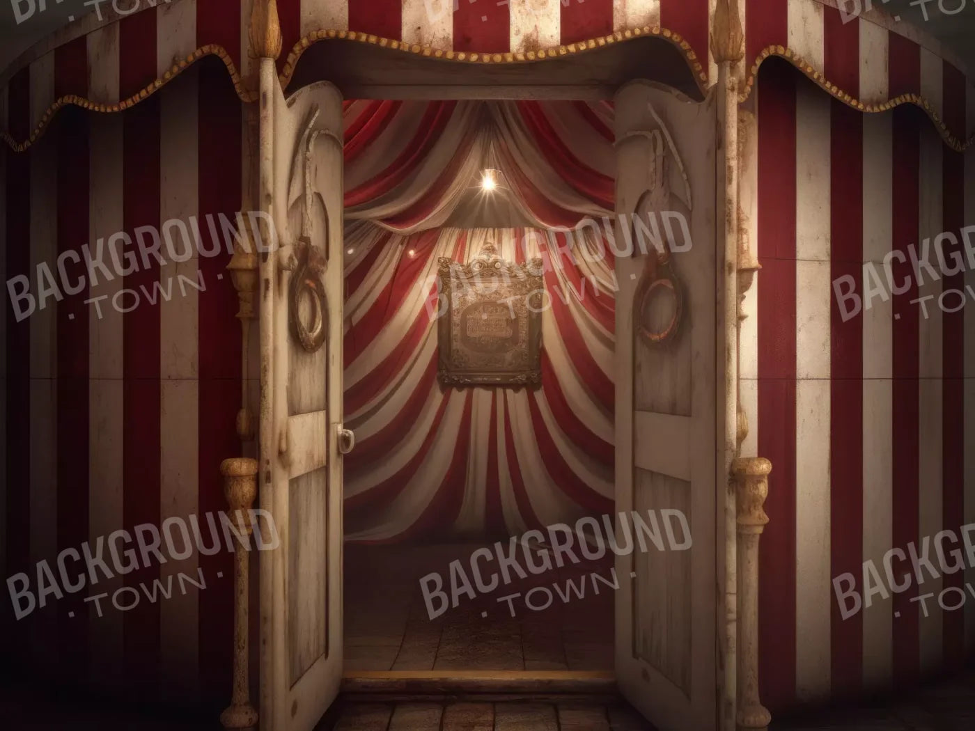 Circus Tent 68X5 Fleece ( 80 X 60 Inch ) Backdrop