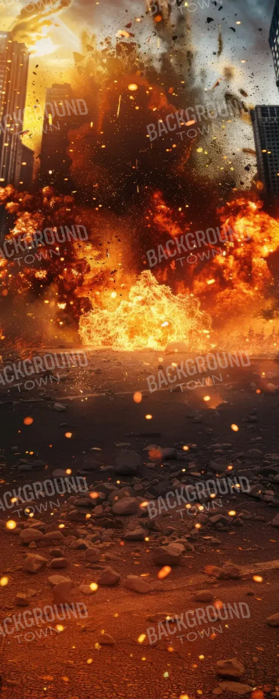 City Explosion Sweep 8’x20’ UltraCloth (96 x 240 inch) Backdrop