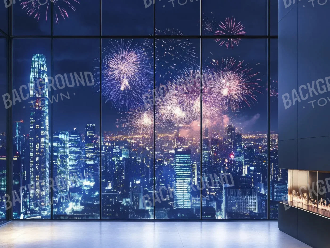 Cityscape Apartment 8’x6’ Fleece (96 x 72 inch) Backdrop