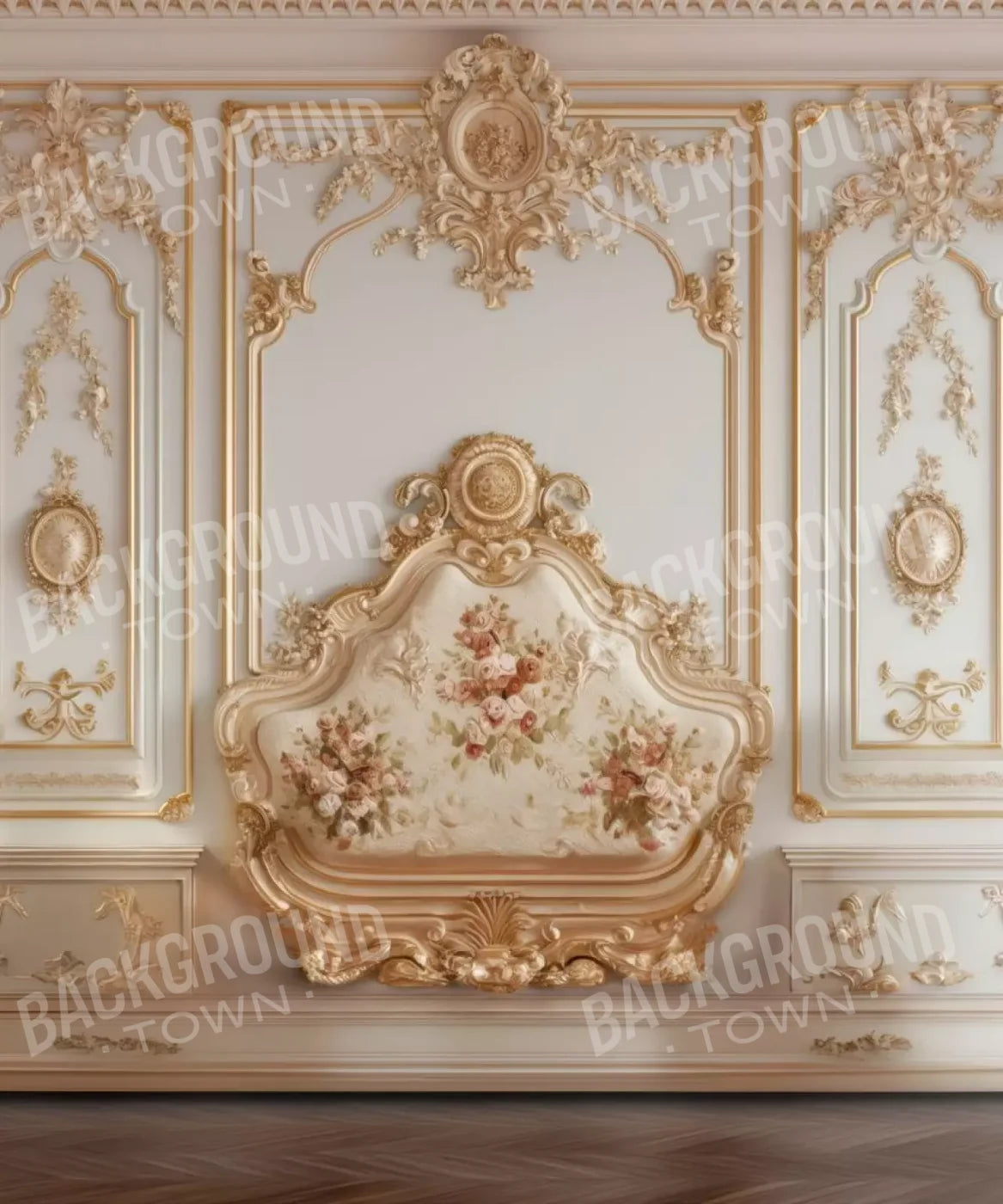 White , Gold Backdrop for Photography
