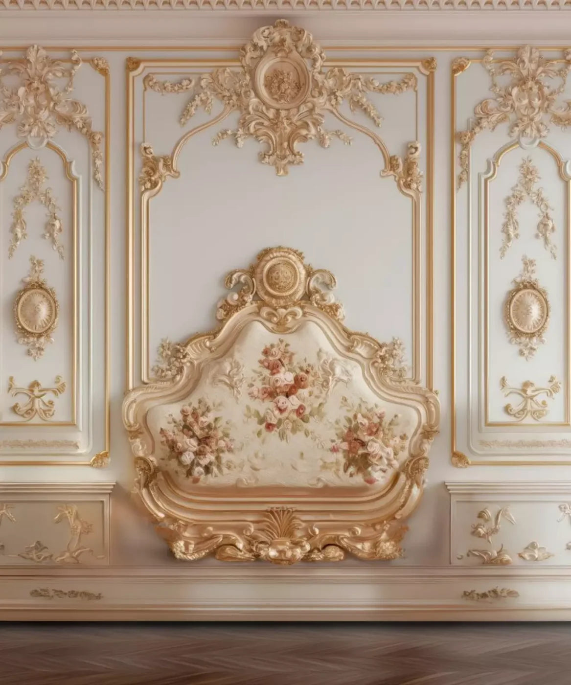White , Gold Backdrop for Photography
