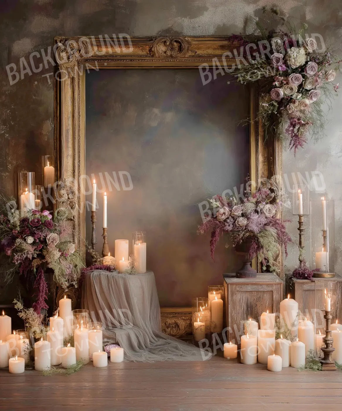 Candles And Mirror 10’x12’ UltraCloth (120 x 144 inch) Backdrop