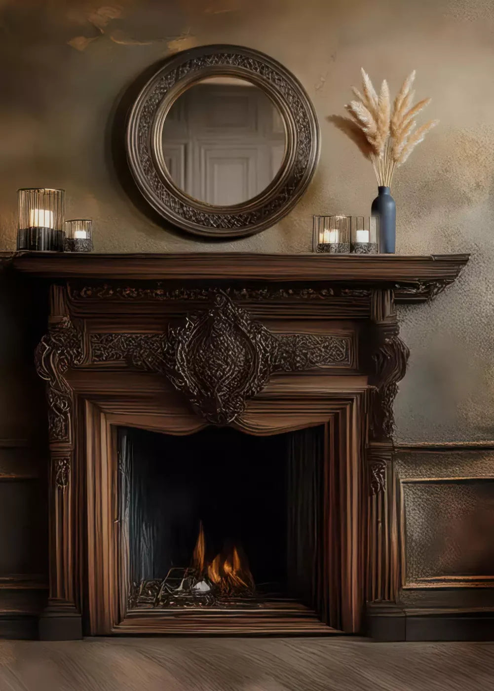 Classic Fireplace 5’x7’ UltraCloth (60 x 84 inch) Backdrop