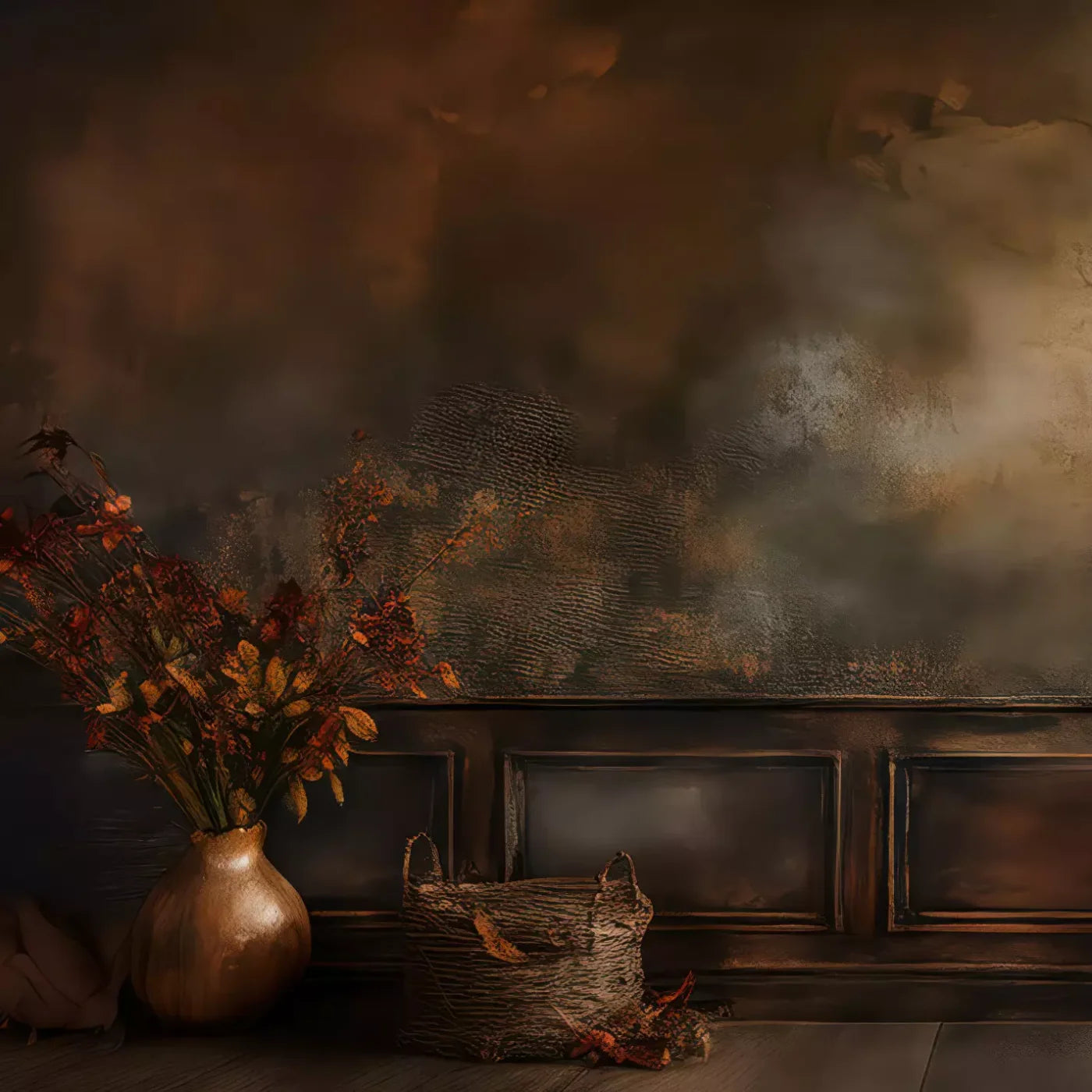 Classic Fireplace Wall 10’x10’ UltraCloth (120 x 120 inch) Backdrop