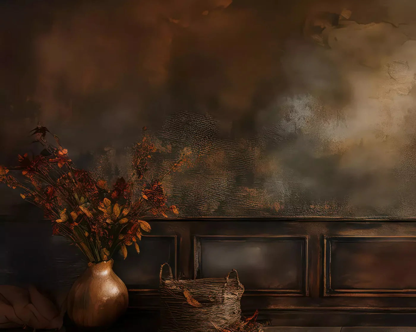 Classic Fireplace Wall 10’x8’ Fleece (120 x 96 inch) Backdrop