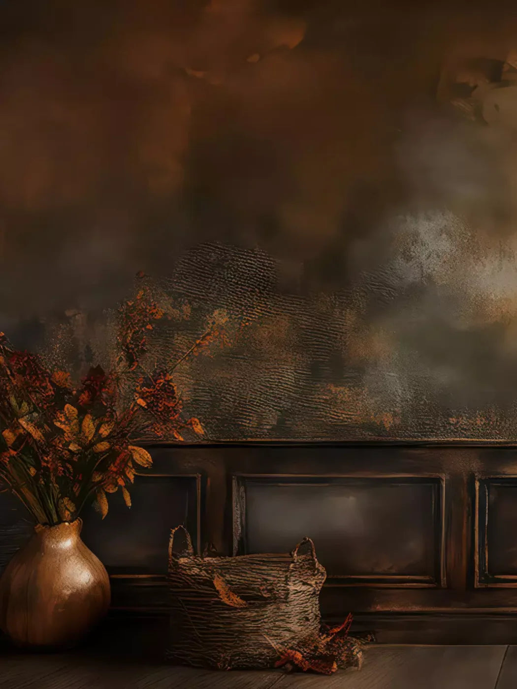 Classic Fireplace Wall 6’x8’ Fleece (72 x 96 inch) Backdrop