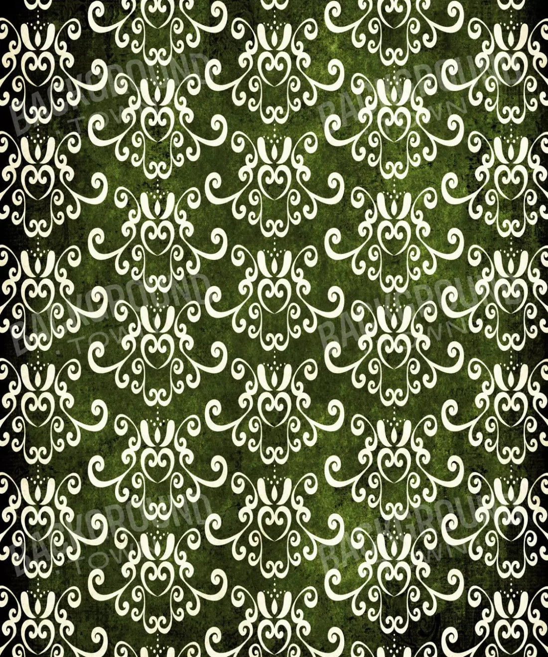 Green Damask Backdrop for Photography