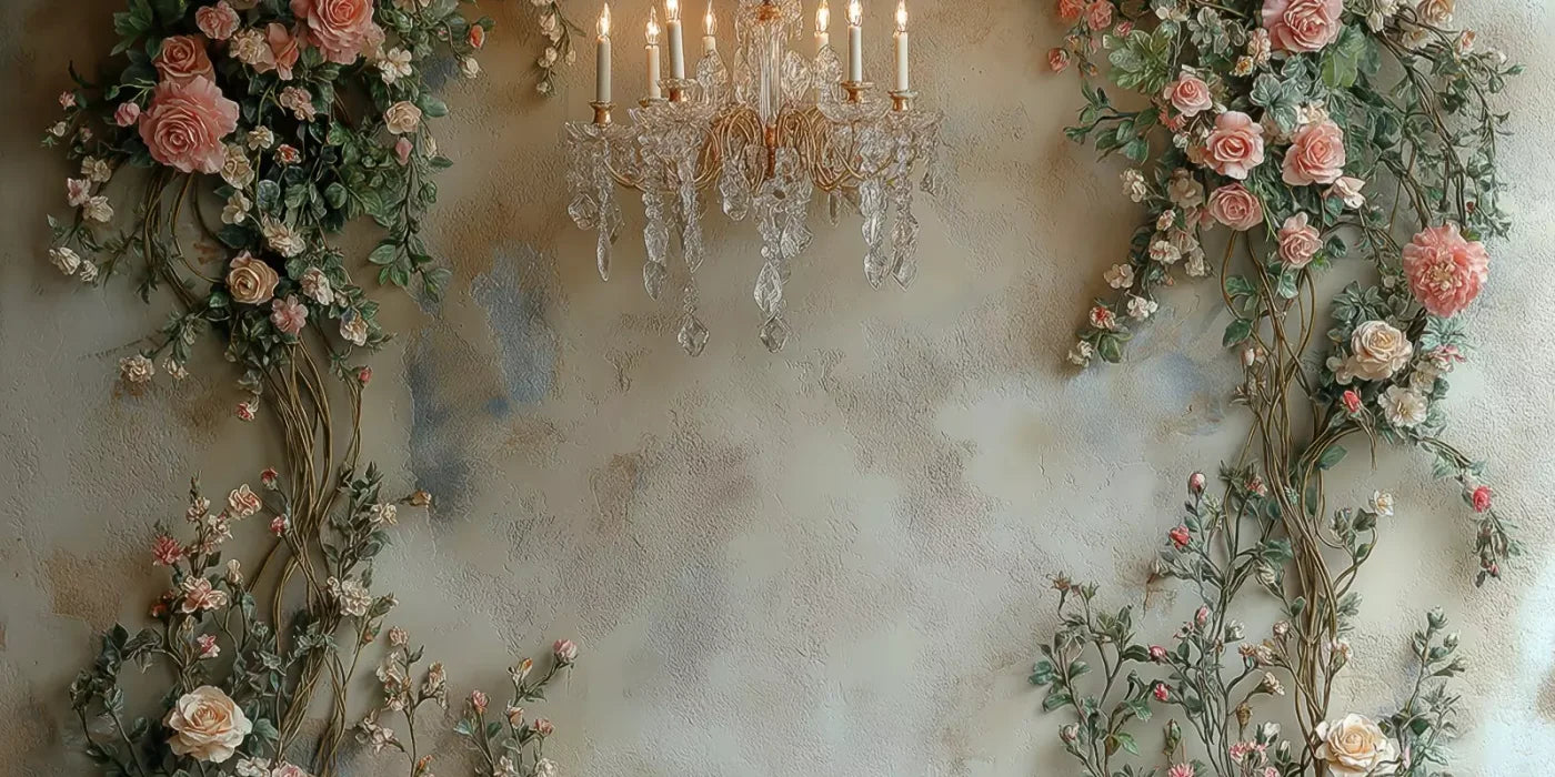 Climbing Pink Roses Arch 16’X8’ Ultracloth (192 X 96 Inch) Backdrop