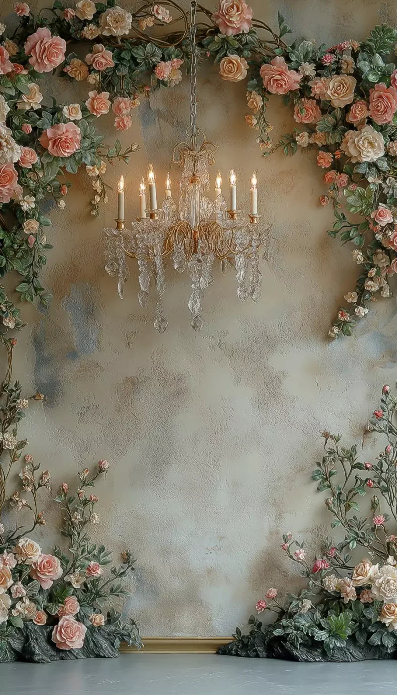 Climbing Pink Roses Arch 8’X14’ Ultracloth (96 X 168 Inch) Backdrop