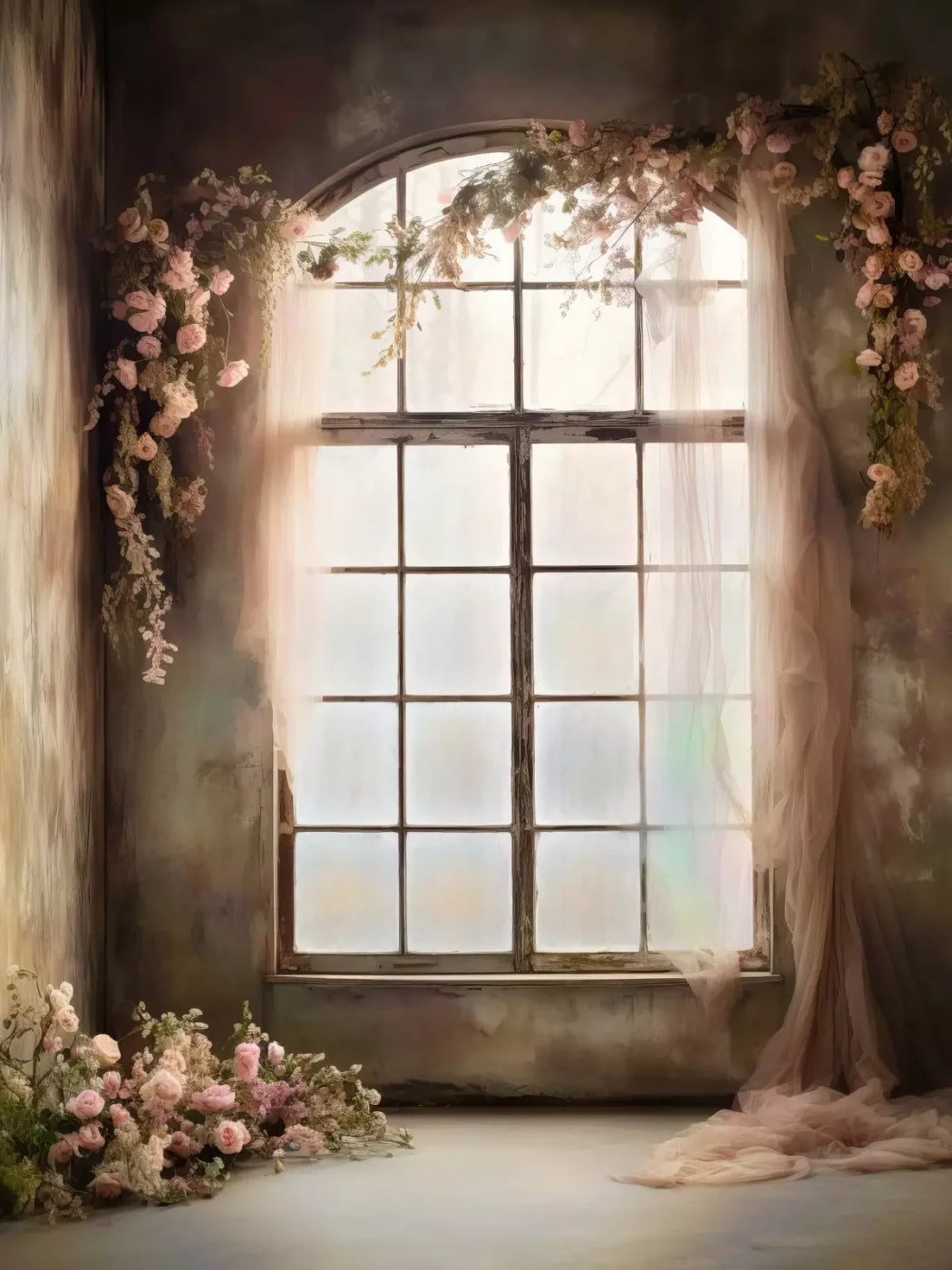 Cocoa Artistry Window Iii 5X68 Fleece ( 60 X 80 Inch ) Backdrop