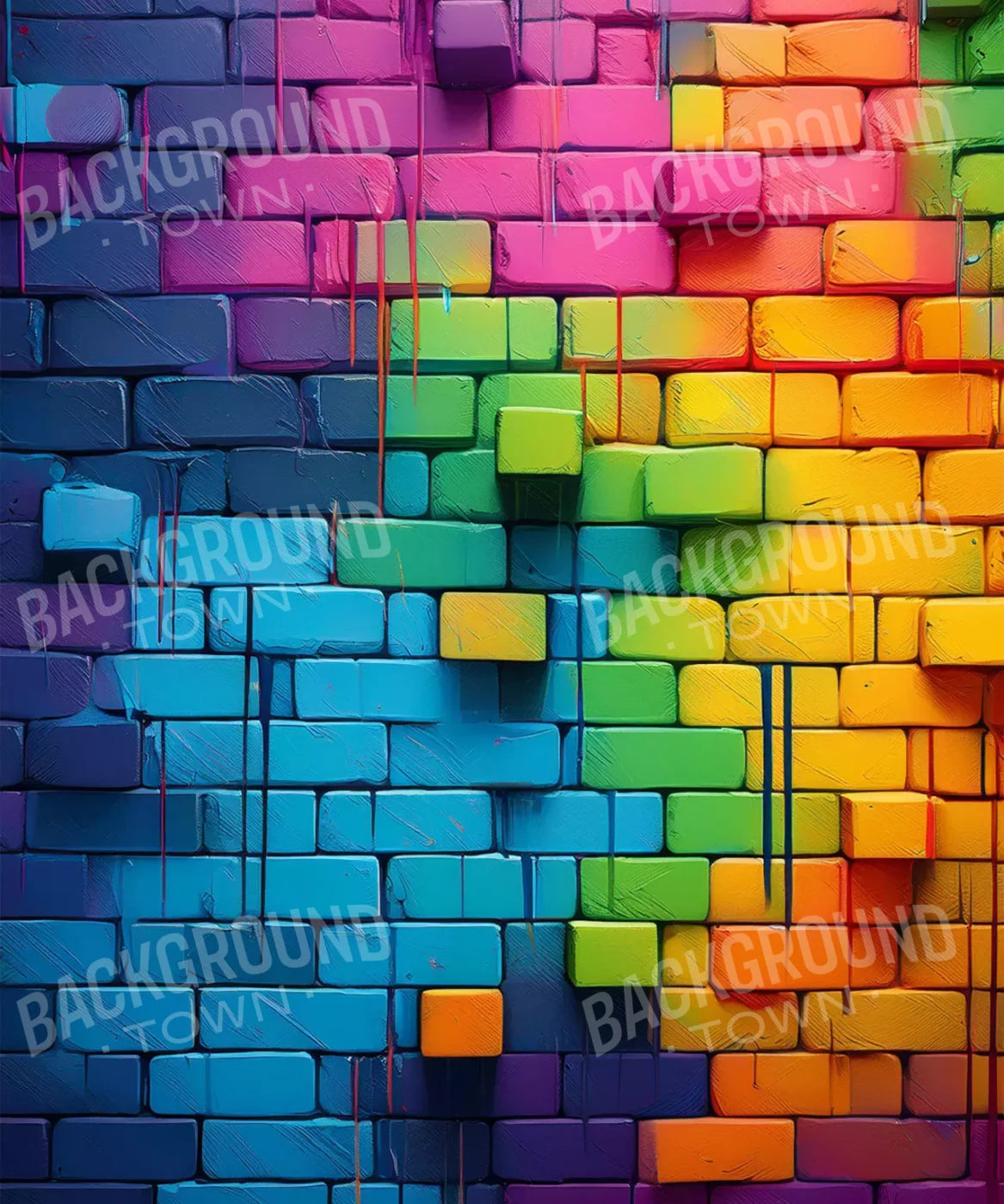 Color Bricks 10’X12’ Ultracloth (120 X 144 Inch) Backdrop