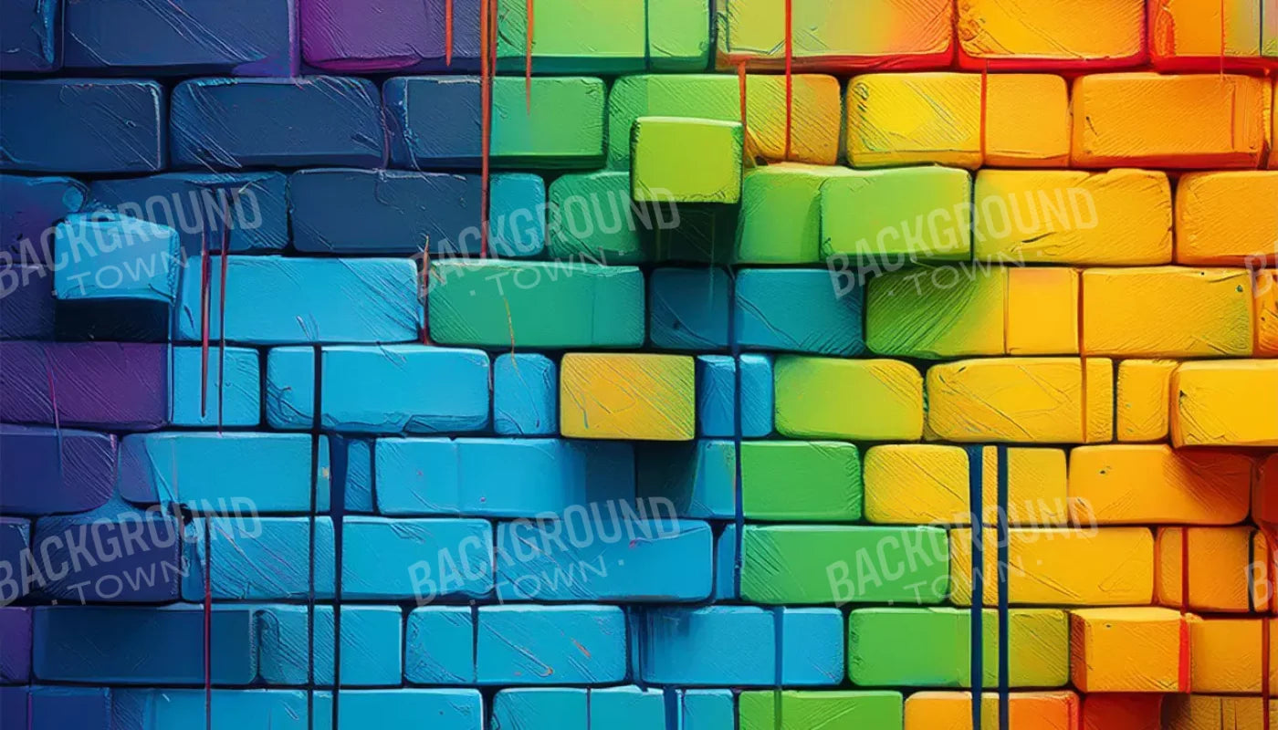 Color Bricks 14’X8’ Ultracloth (168 X 96 Inch) Backdrop
