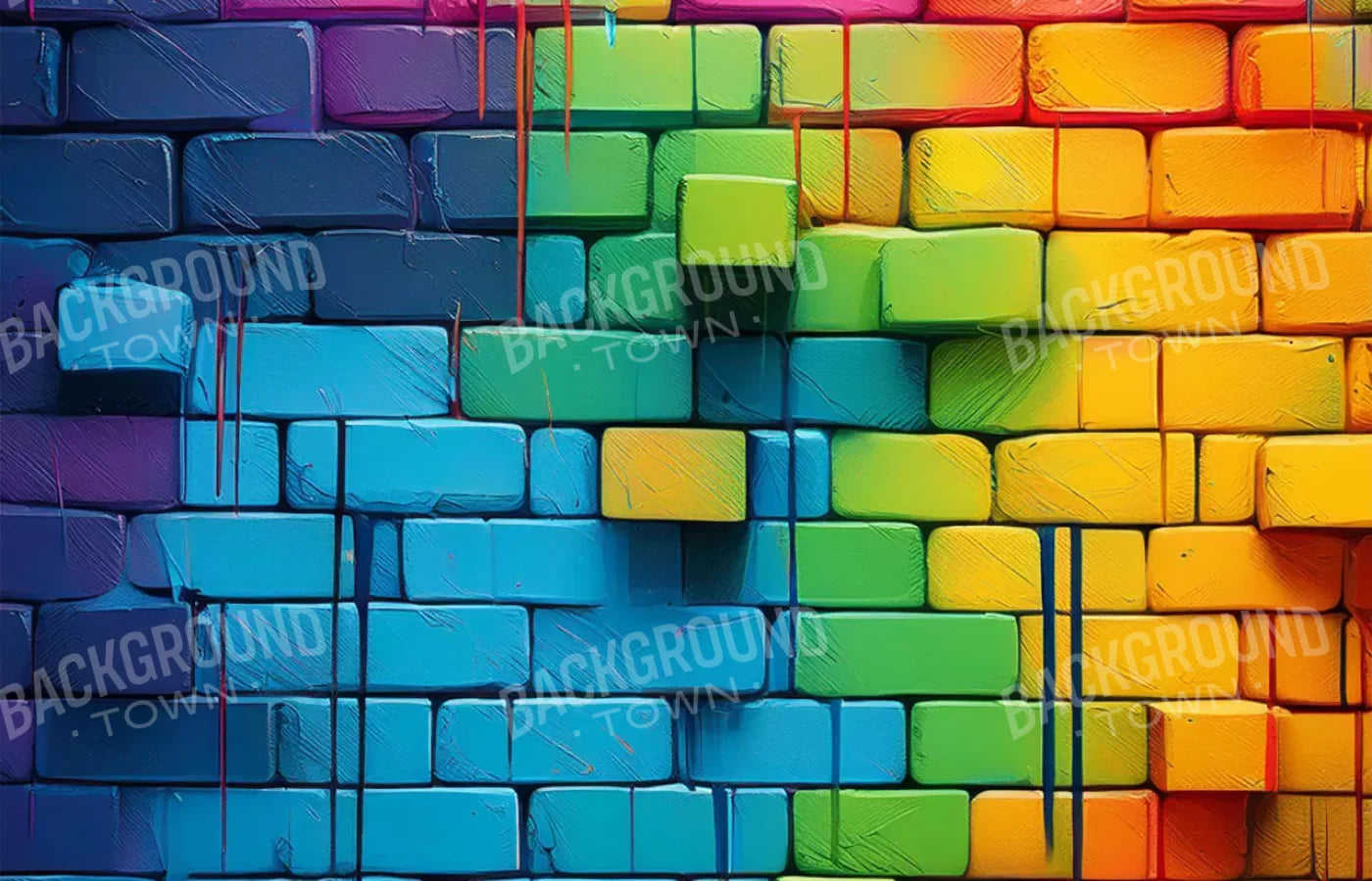 Color Bricks 14’X9’ Ultracloth (168 X 108 Inch) Backdrop