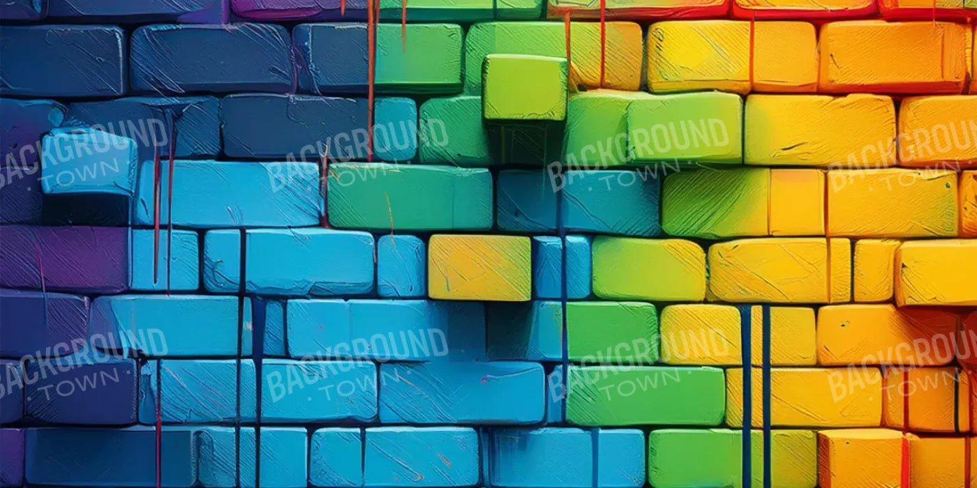 Color Bricks 16’X8’ Ultracloth (192 X 96 Inch) Backdrop