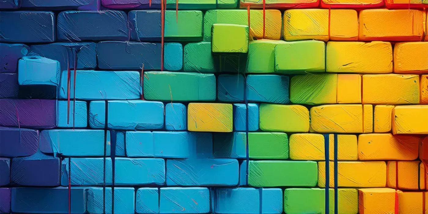 Color Bricks 16’X8’ Ultracloth (192 X 96 Inch) Backdrop