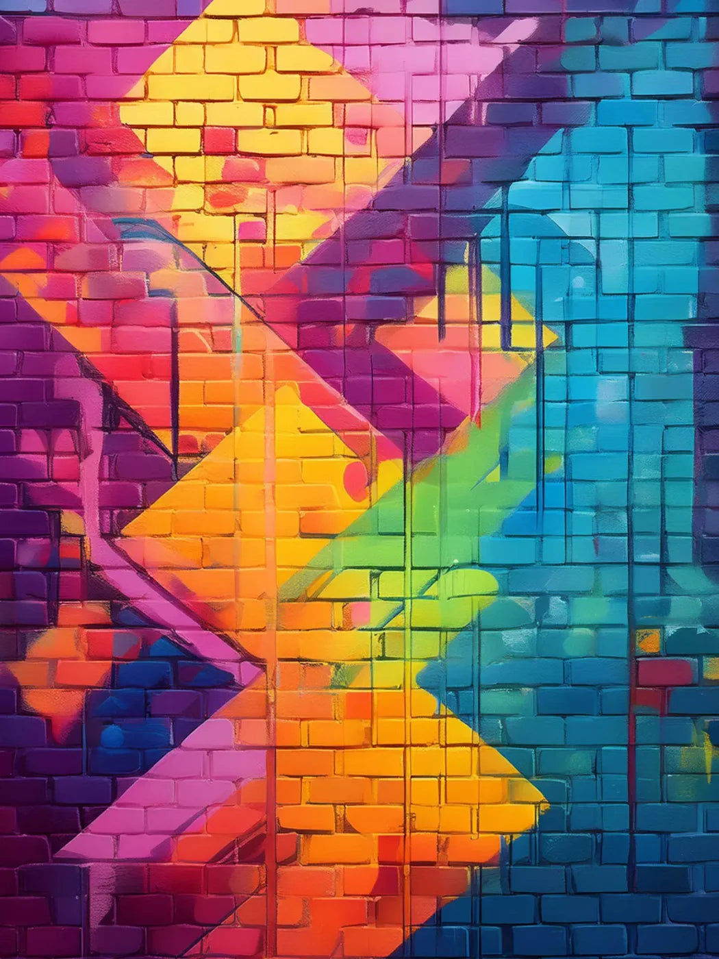 Color Bricks 2 6’X8’ Fleece (72 X 96 Inch) Backdrop