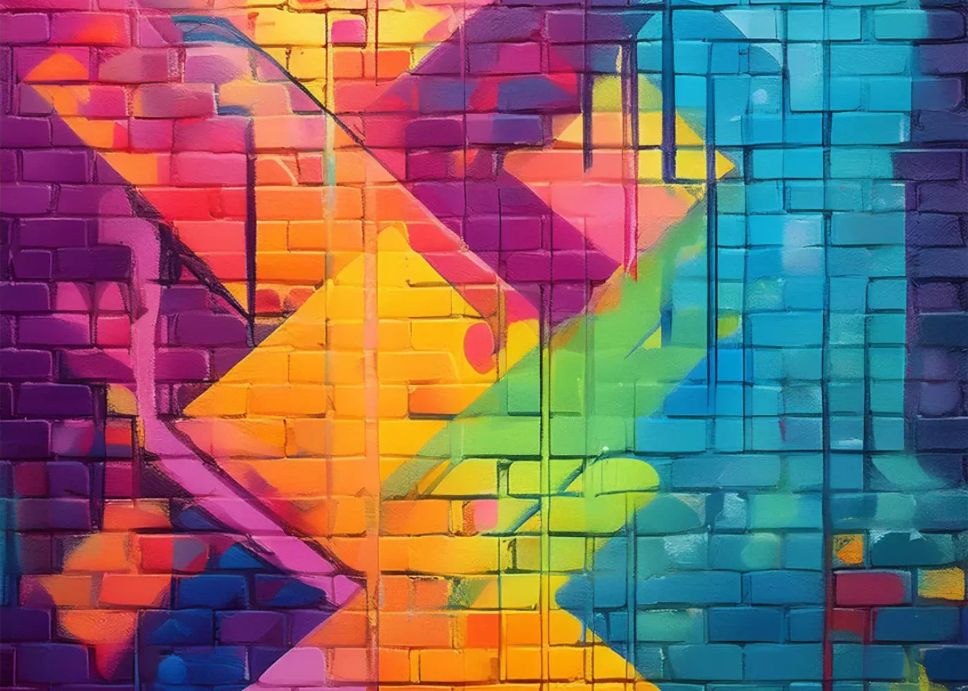 Color Bricks 2 7’X5’ Ultracloth (84 X 60 Inch) Backdrop