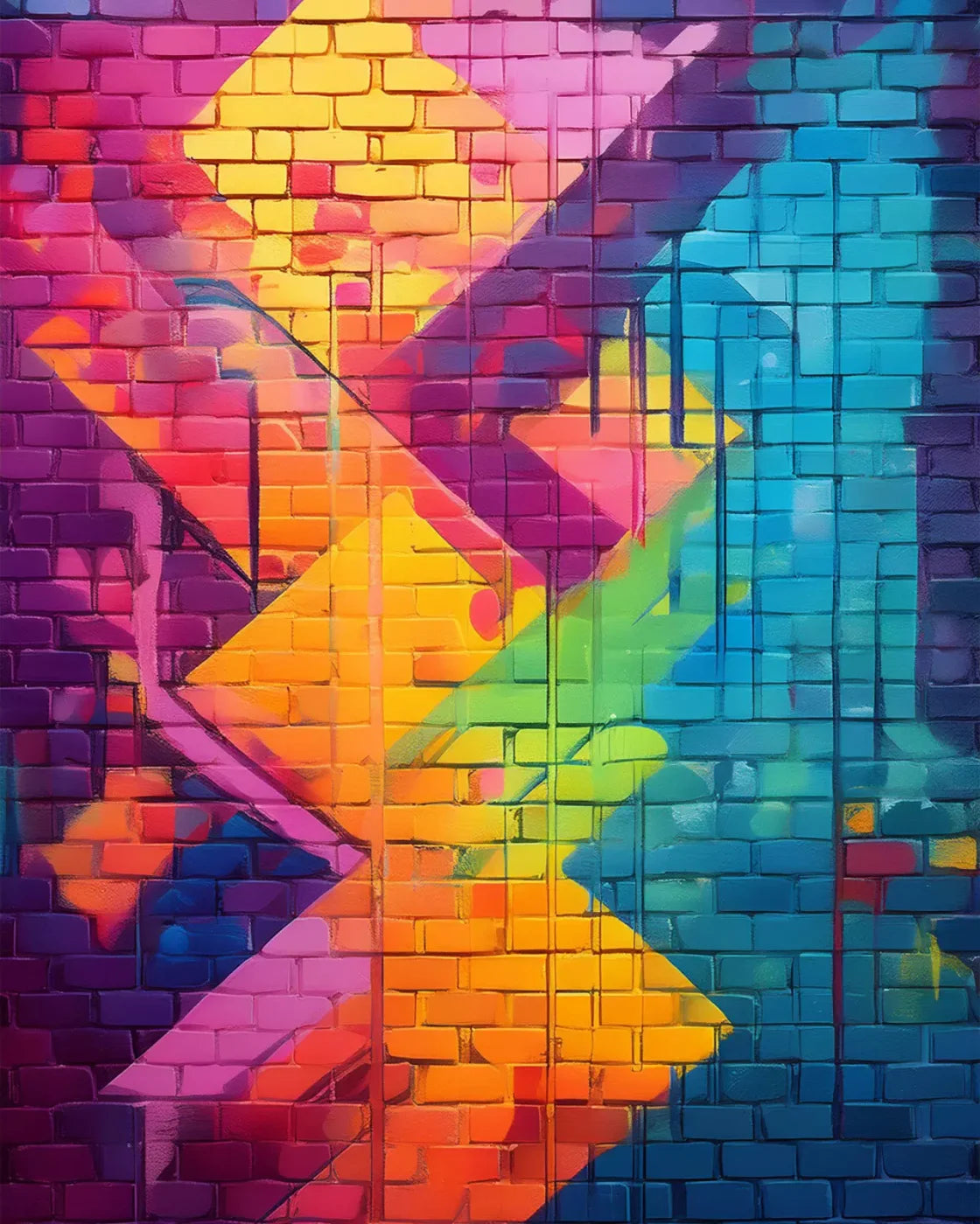 Color Bricks 2 8’X10’ Fleece (96 X 120 Inch) Backdrop