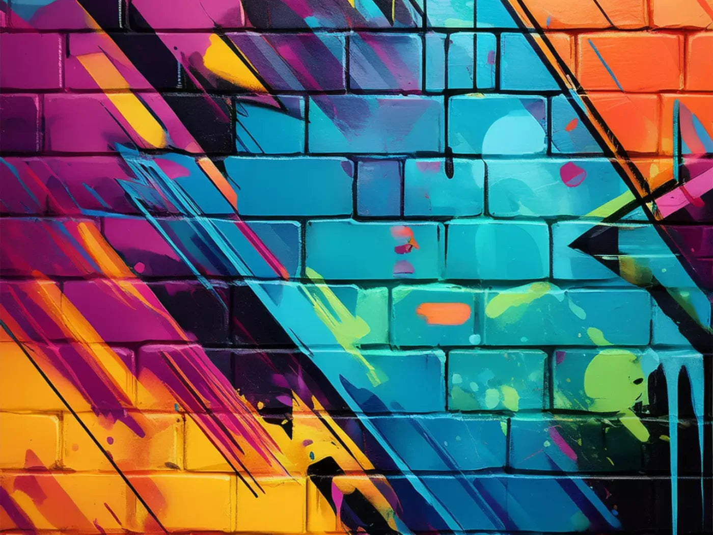 Color Bricks 3 6’8X5’ Fleece (80 X 60 Inch) Backdrop