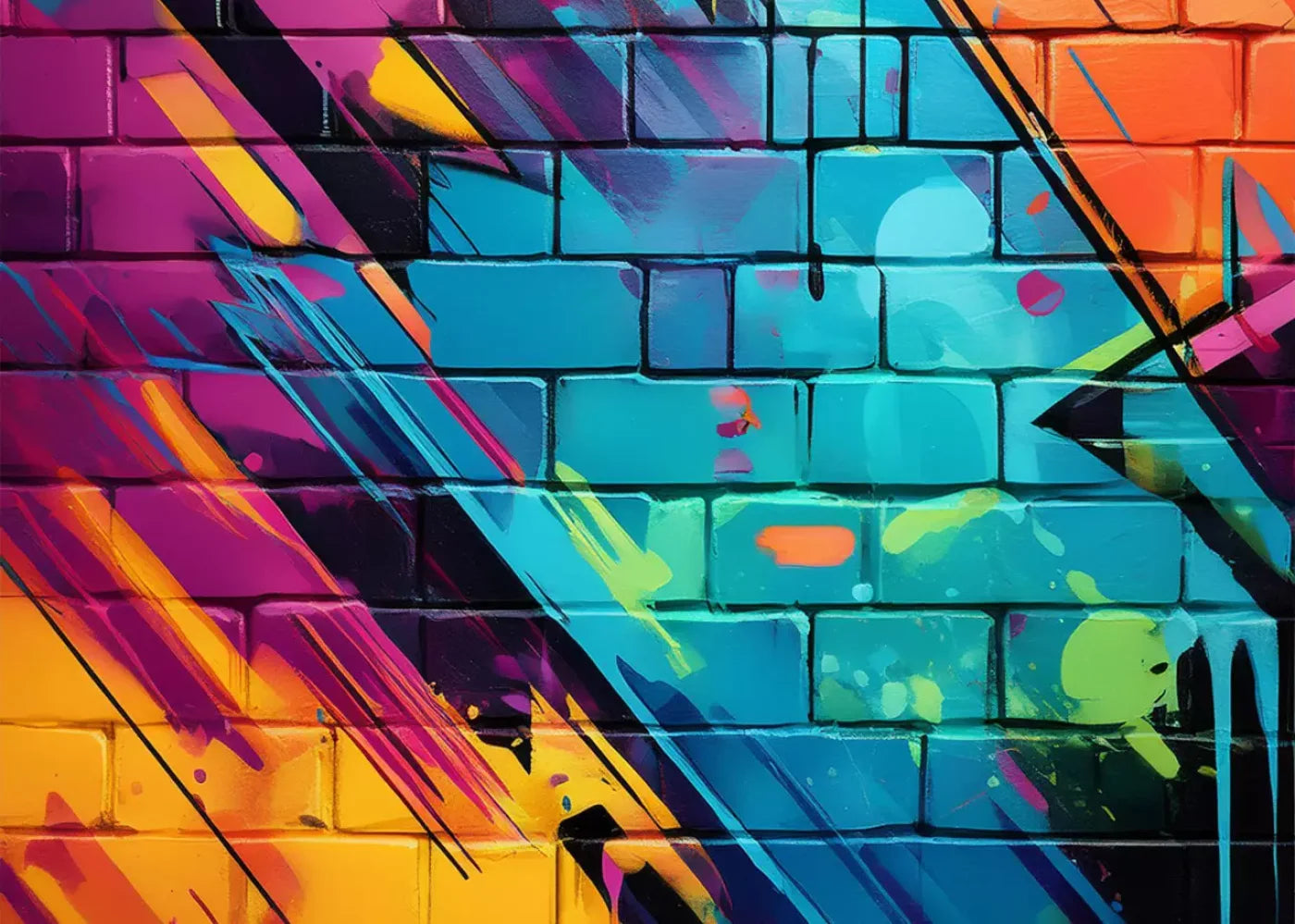 Color Bricks 3 7’X5’ Ultracloth (84 X 60 Inch) Backdrop