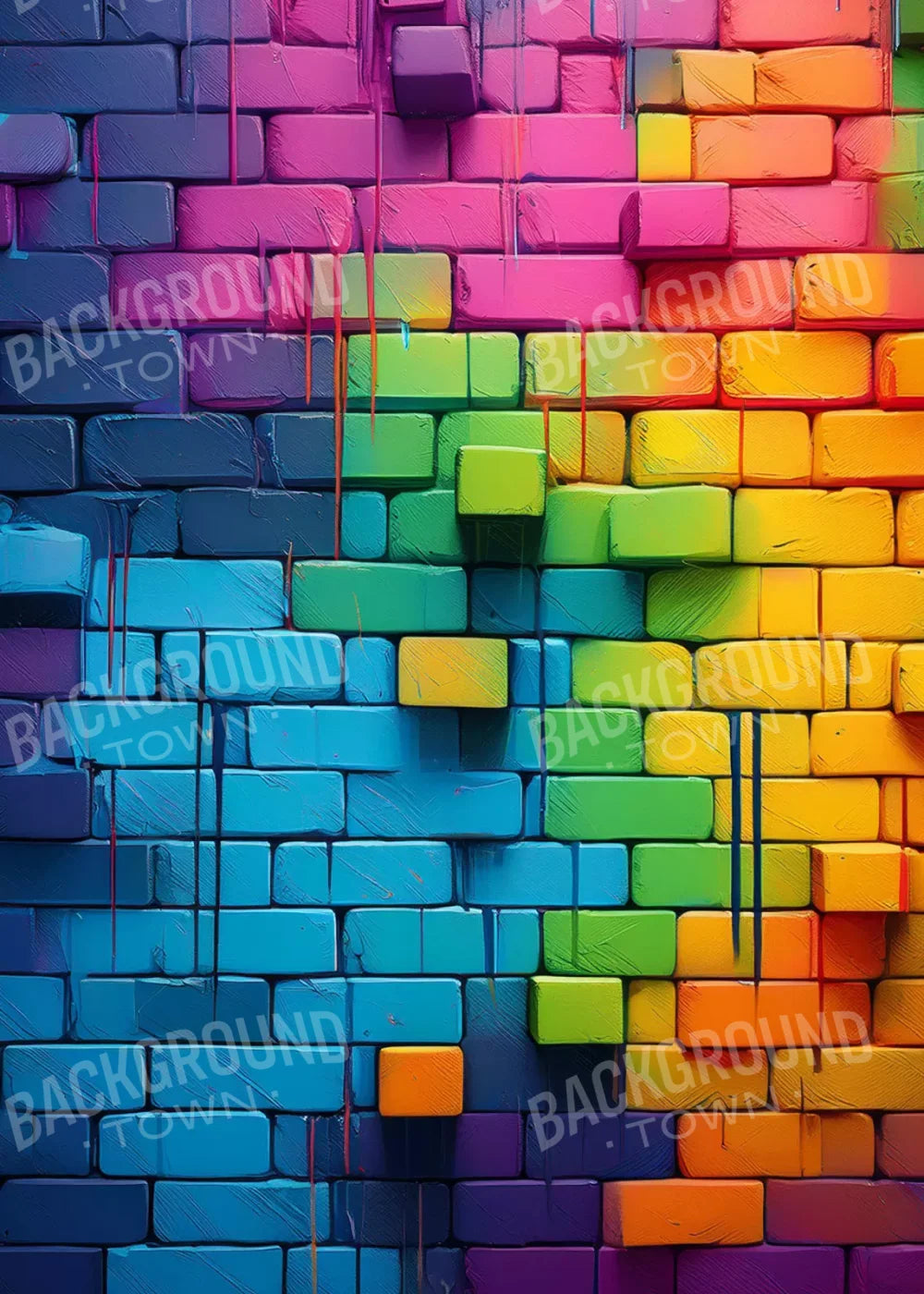 Color Bricks 5’X7’ Ultracloth (60 X 84 Inch) Backdrop