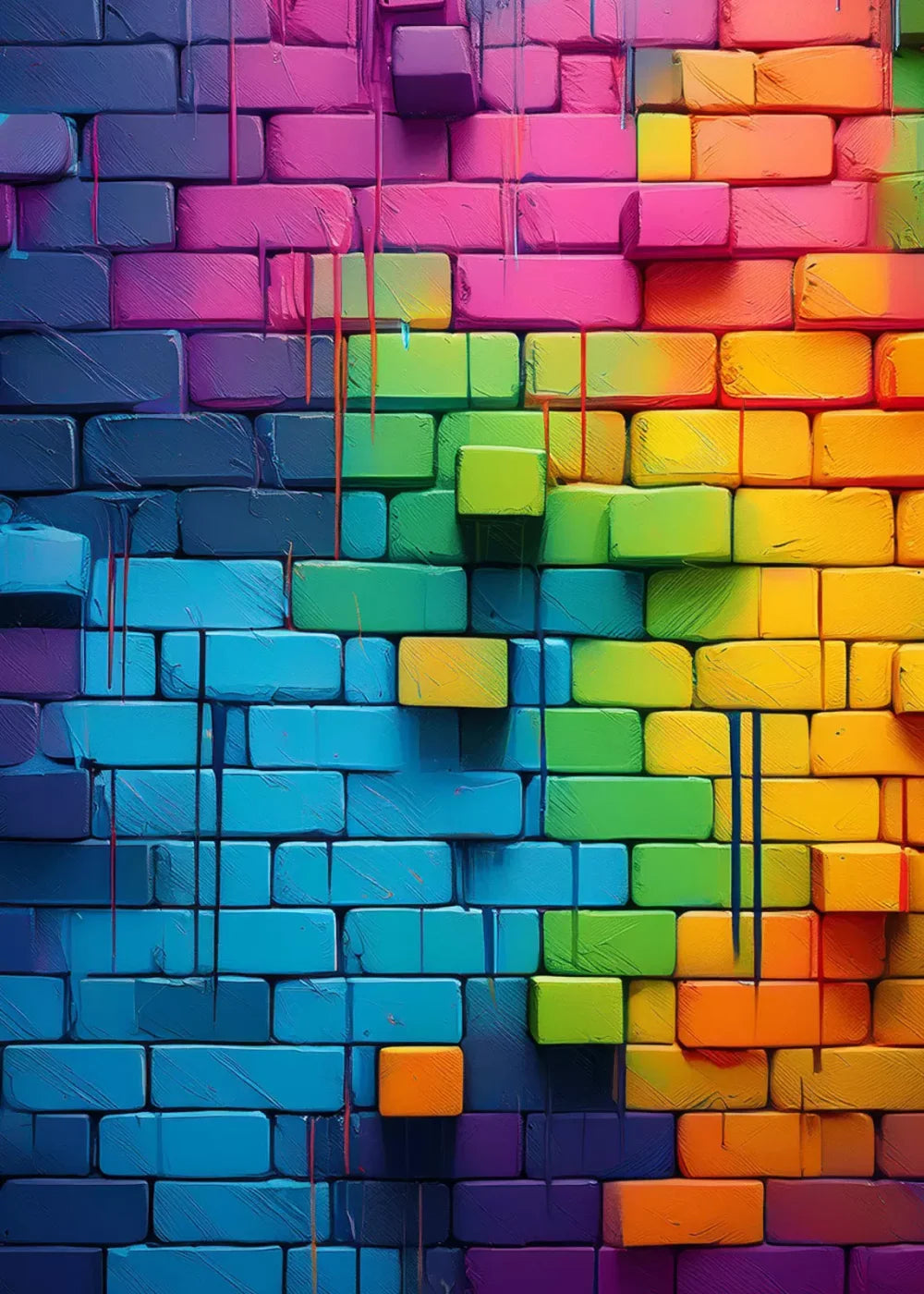 Color Bricks 5’X7’ Ultracloth (60 X 84 Inch) Backdrop