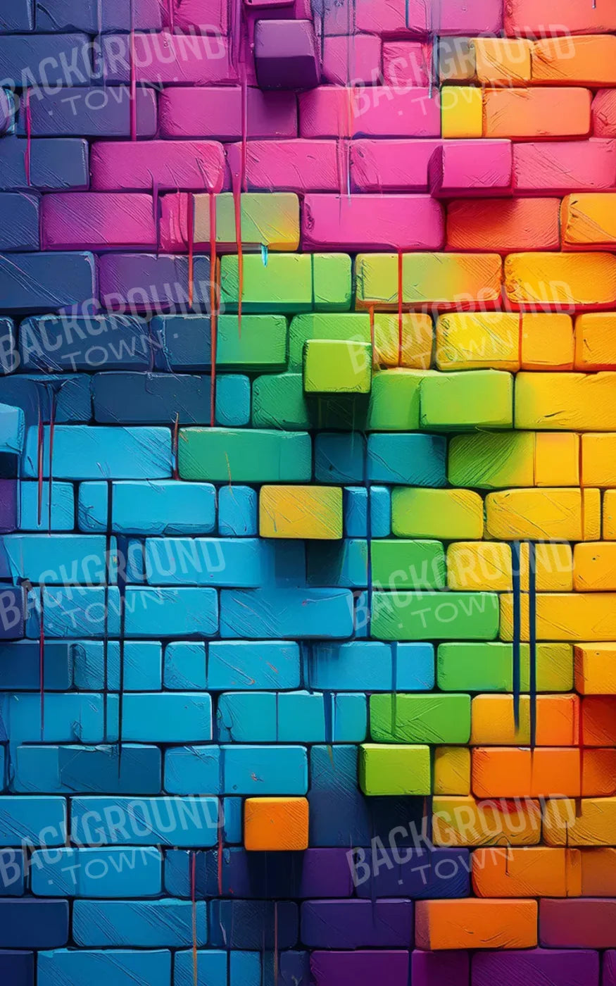 Color Bricks 5’X8’ Ultracloth (60 X 96 Inch) Backdrop