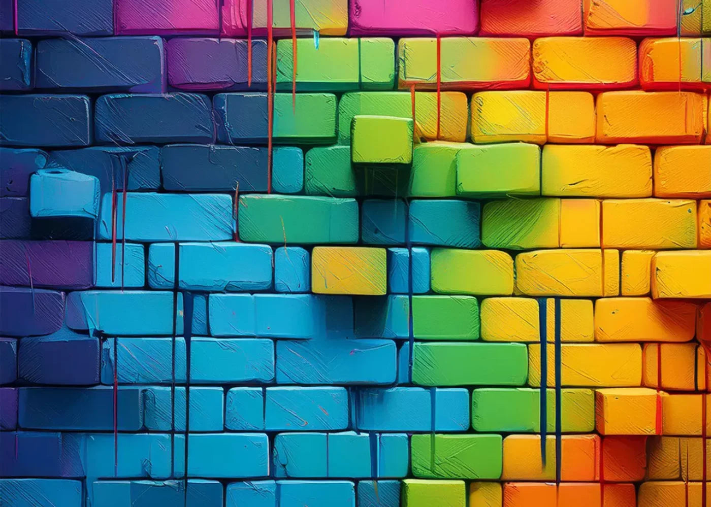Color Bricks 7’X5’ Ultracloth (84 X 60 Inch) Backdrop