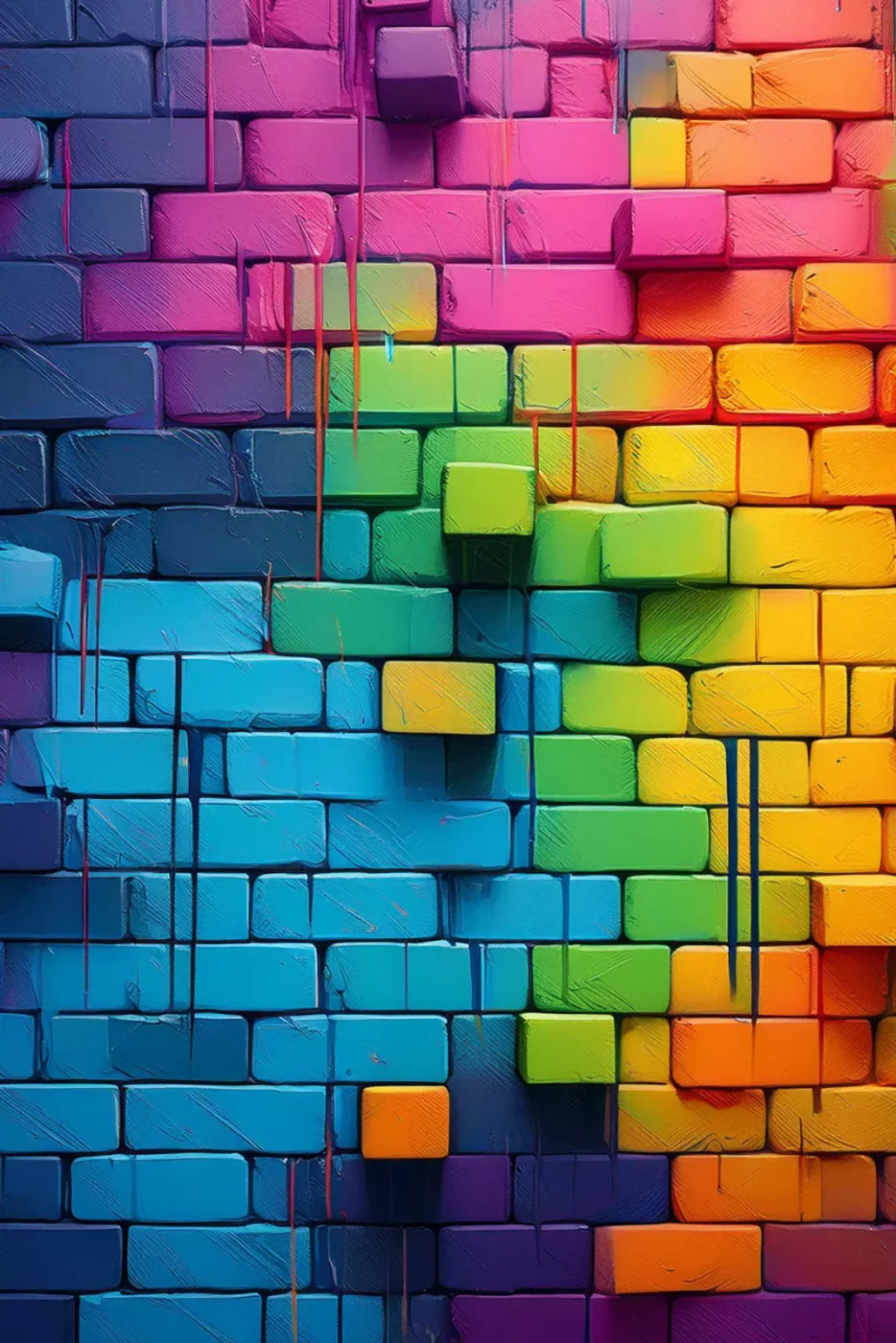 Color Bricks 8’X12’ Ultracloth (96 X 144 Inch) Backdrop