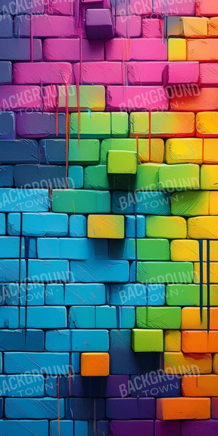 Color Bricks 8’X16’ Ultracloth (96 X 192 Inch) Backdrop