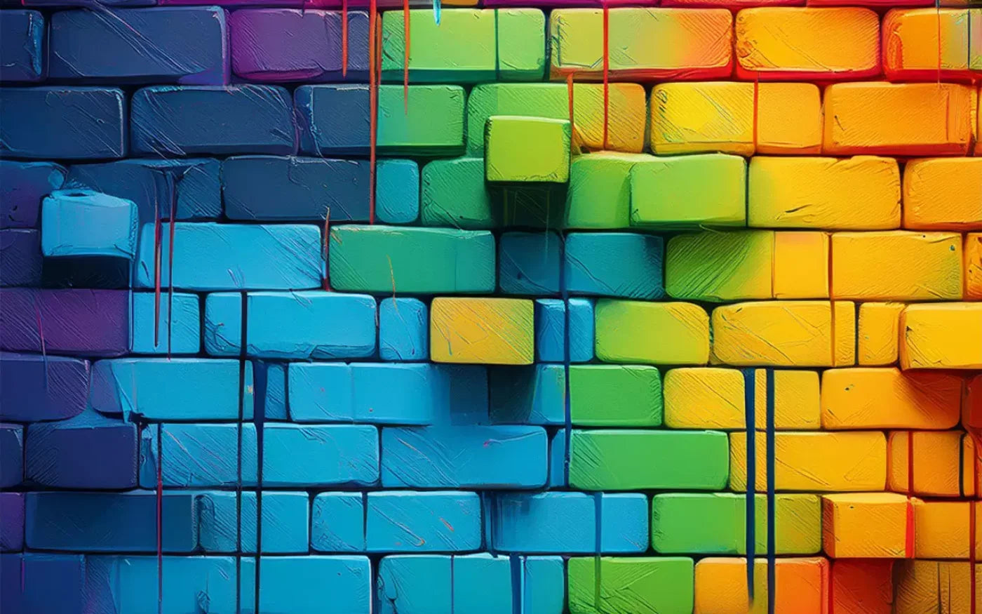 Color Bricks 8’X5’ Ultracloth (96 X 60 Inch) Backdrop