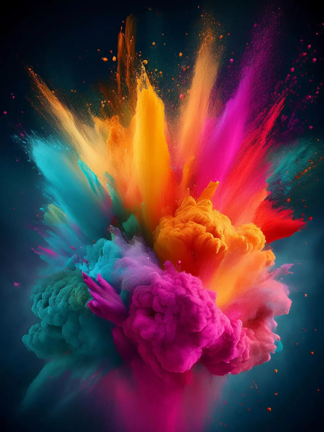 Color Powder Burst 6’X8’ Fleece (72 X 96 Inch) Backdrop